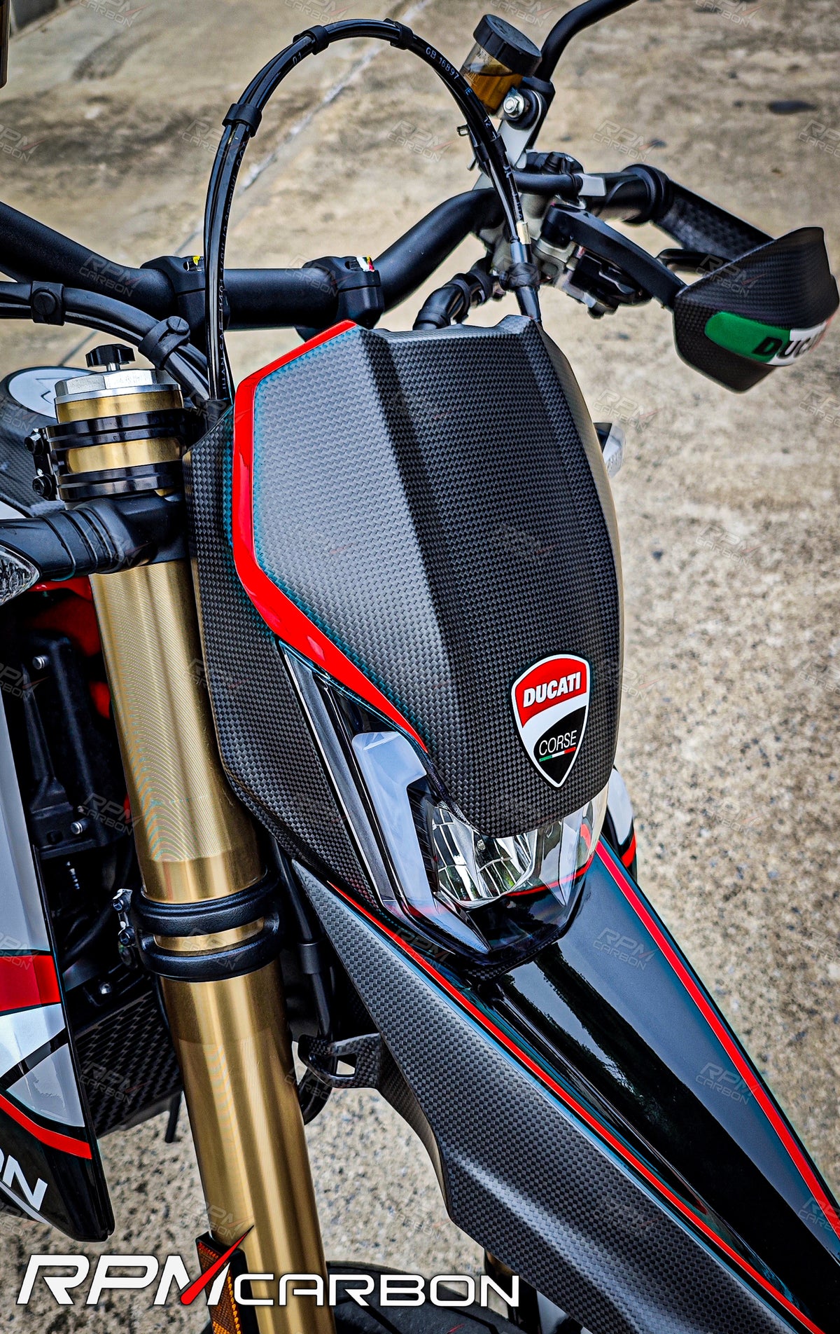 Ducati Hypermotard 698 Carbon Fiber Dash Cover