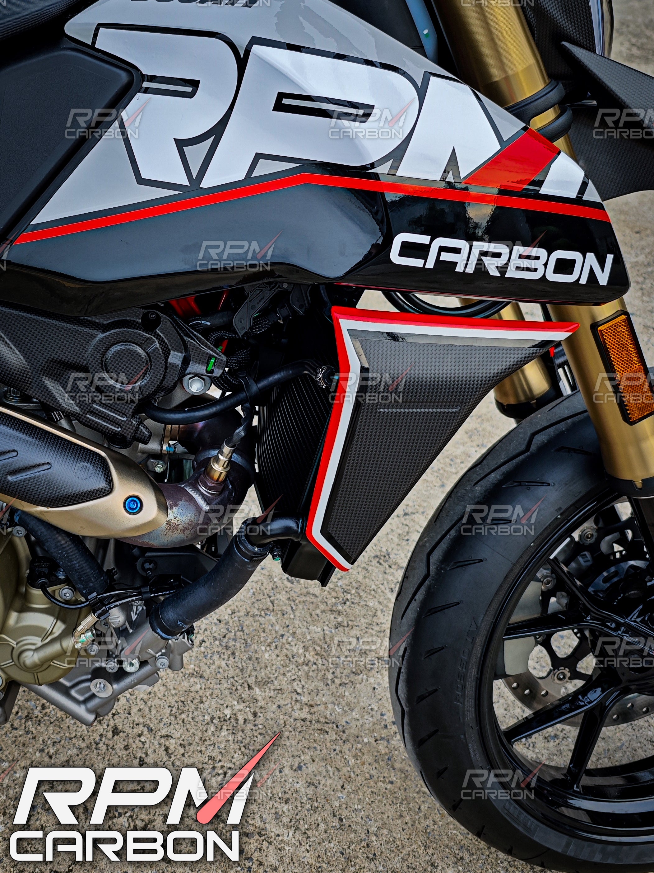 Ducati Hypermotard 698 Carbon Fiber Radiator Guards
