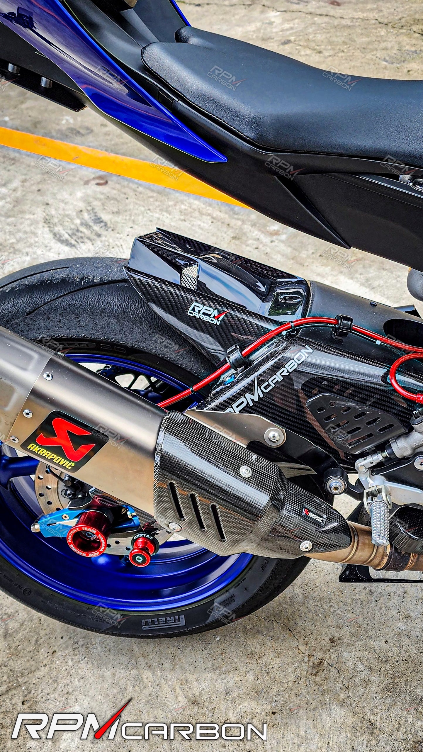 Yamaha R6 Carbonfaser-Kotflügelhugger für hinten