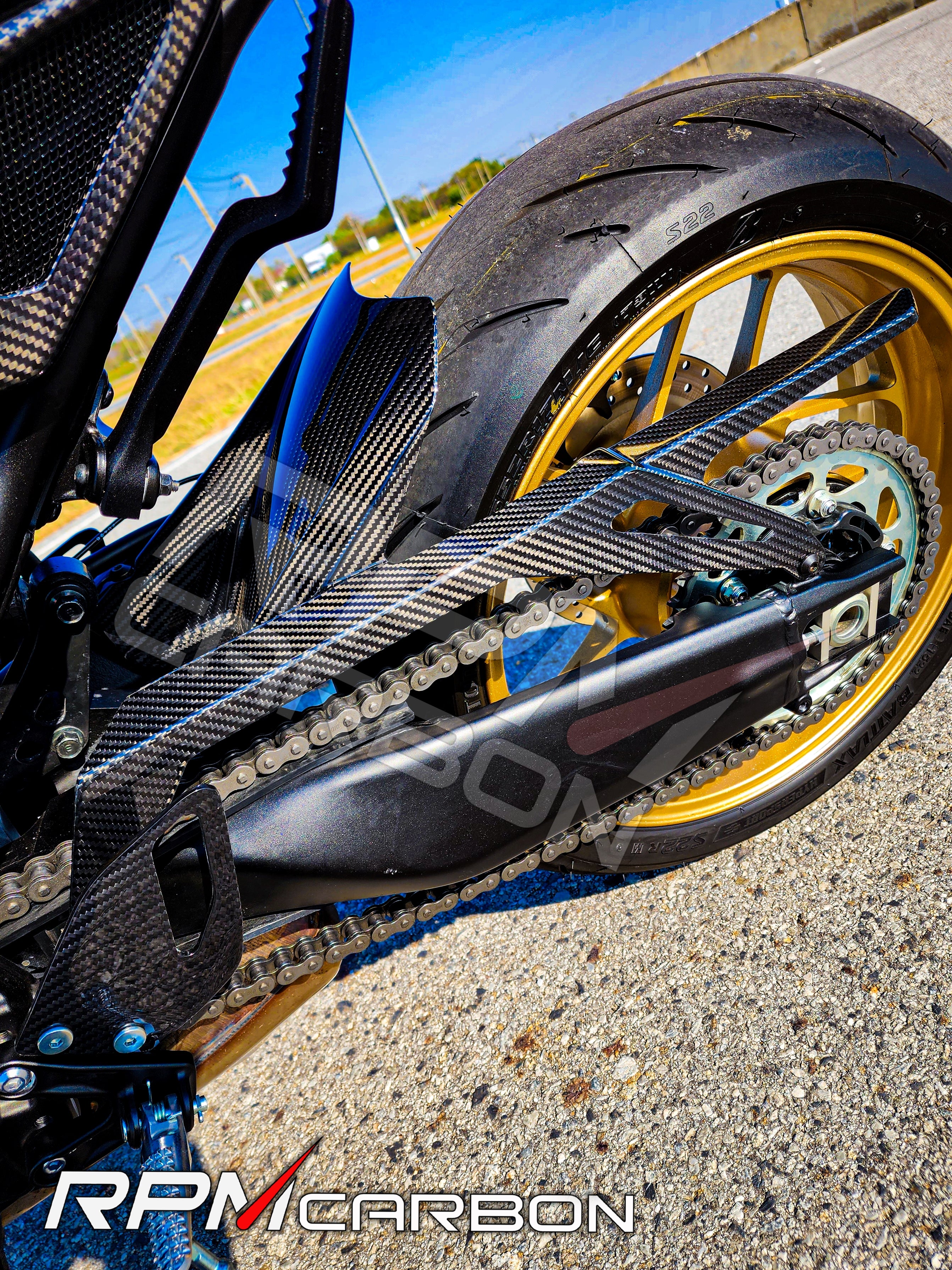Yamaha XSR900 Tracer 9GT Carbon Fiber Rear Fender Hugger