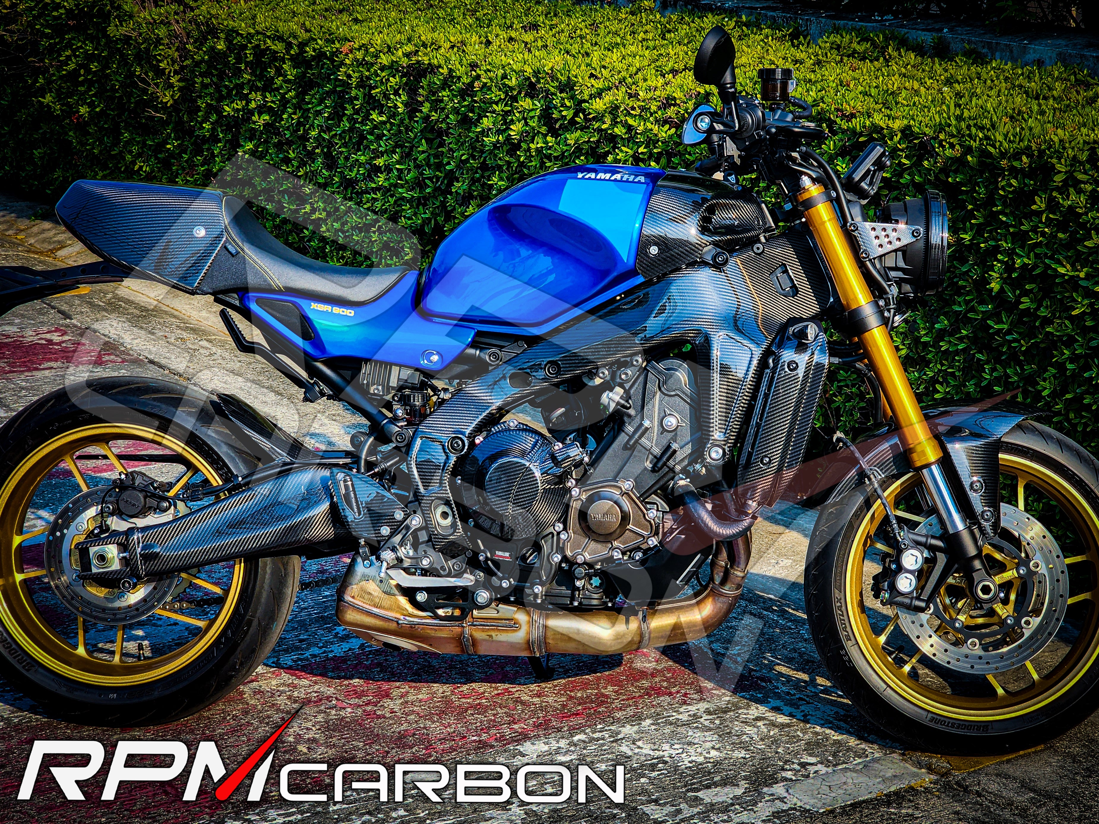 Yamaha XSR900 MT09 Tracer 9GT Carbon Fiber Frame Covers Protectors