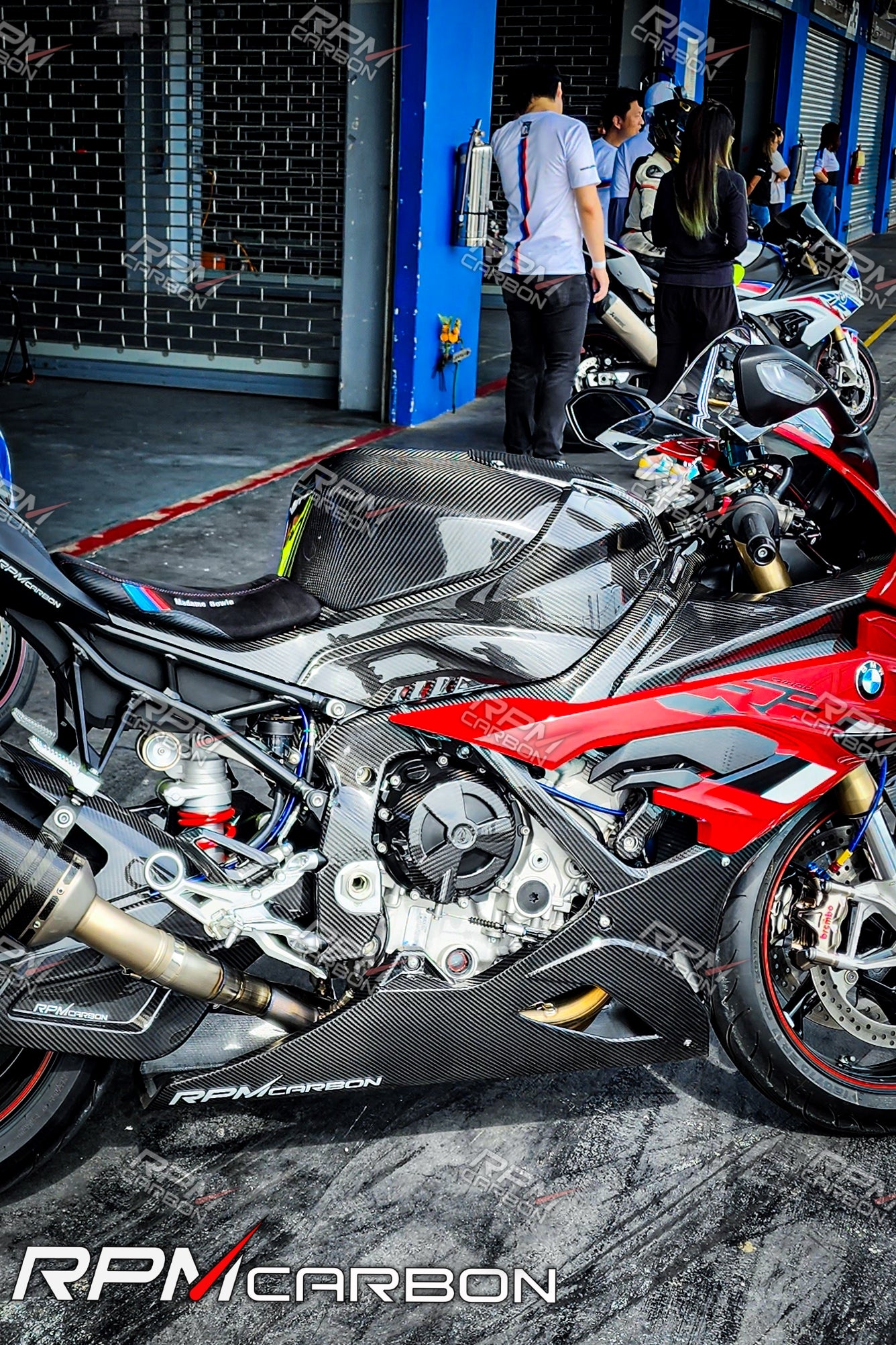 BMW S1000RR S1000R Carbon Fiber Tank Side Panels (Fully Enclosed)