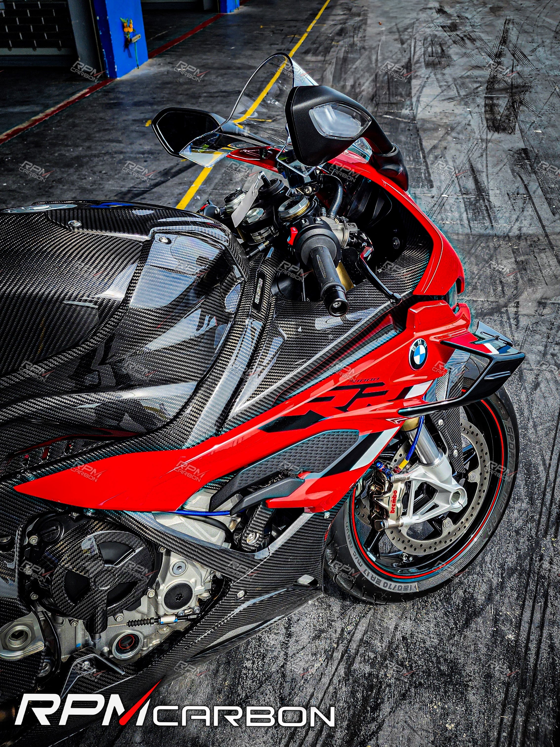 BMW S1000RR Carbon Fiber Dash Board Upper Side Fairings
