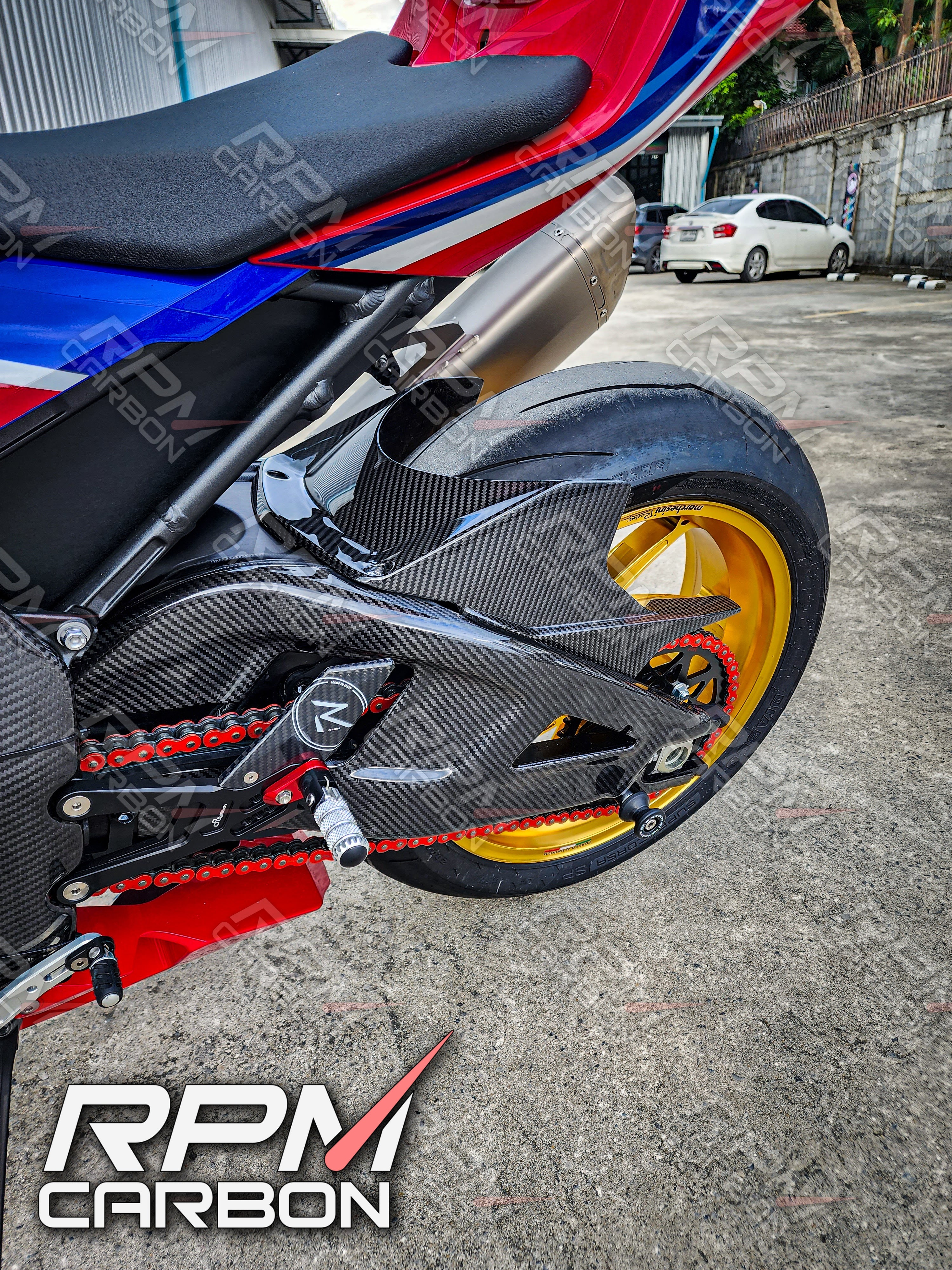 Honda CBR1000RR-R Carbon Fiber Rear Fender Hugger Chain Guard