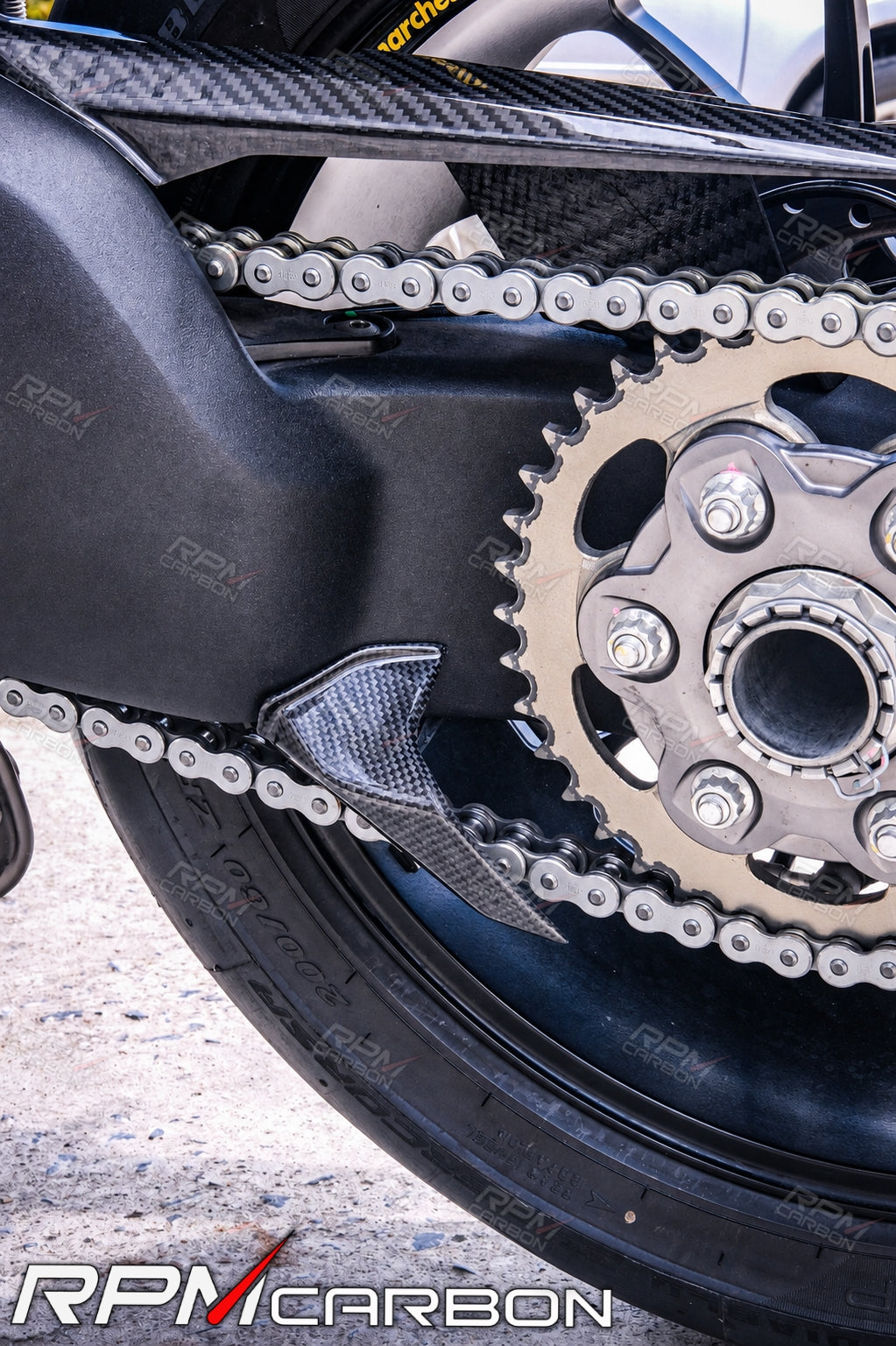 Ducati Panigale / Streetfighter V4 Carbon Fiber Rear Sprocket Cover
