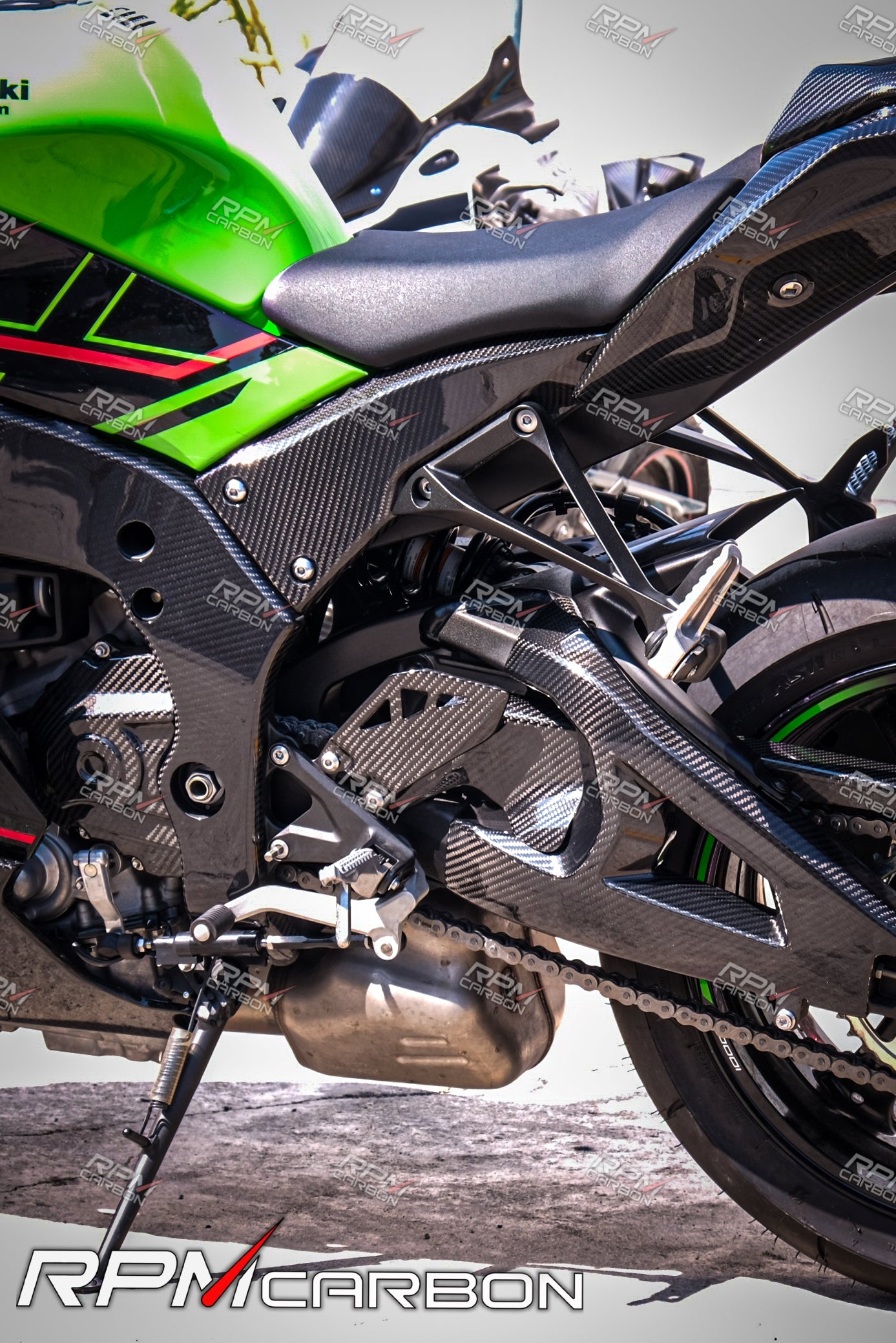 Kawasaki ZX-10R Carbon Fiber Heel Guards