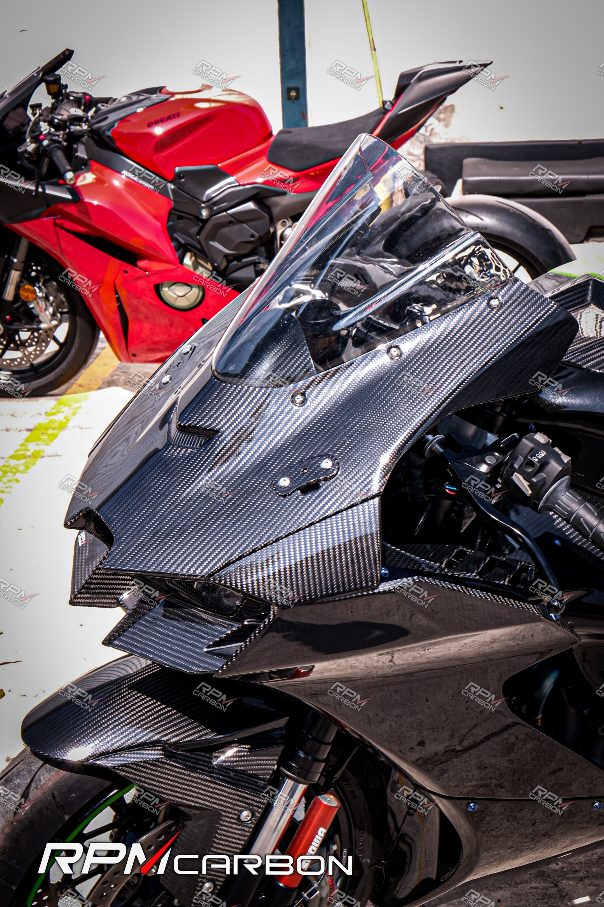 Kawasaki ZX-10R 2021+ Carbon Fiber Front Fairing Cowl