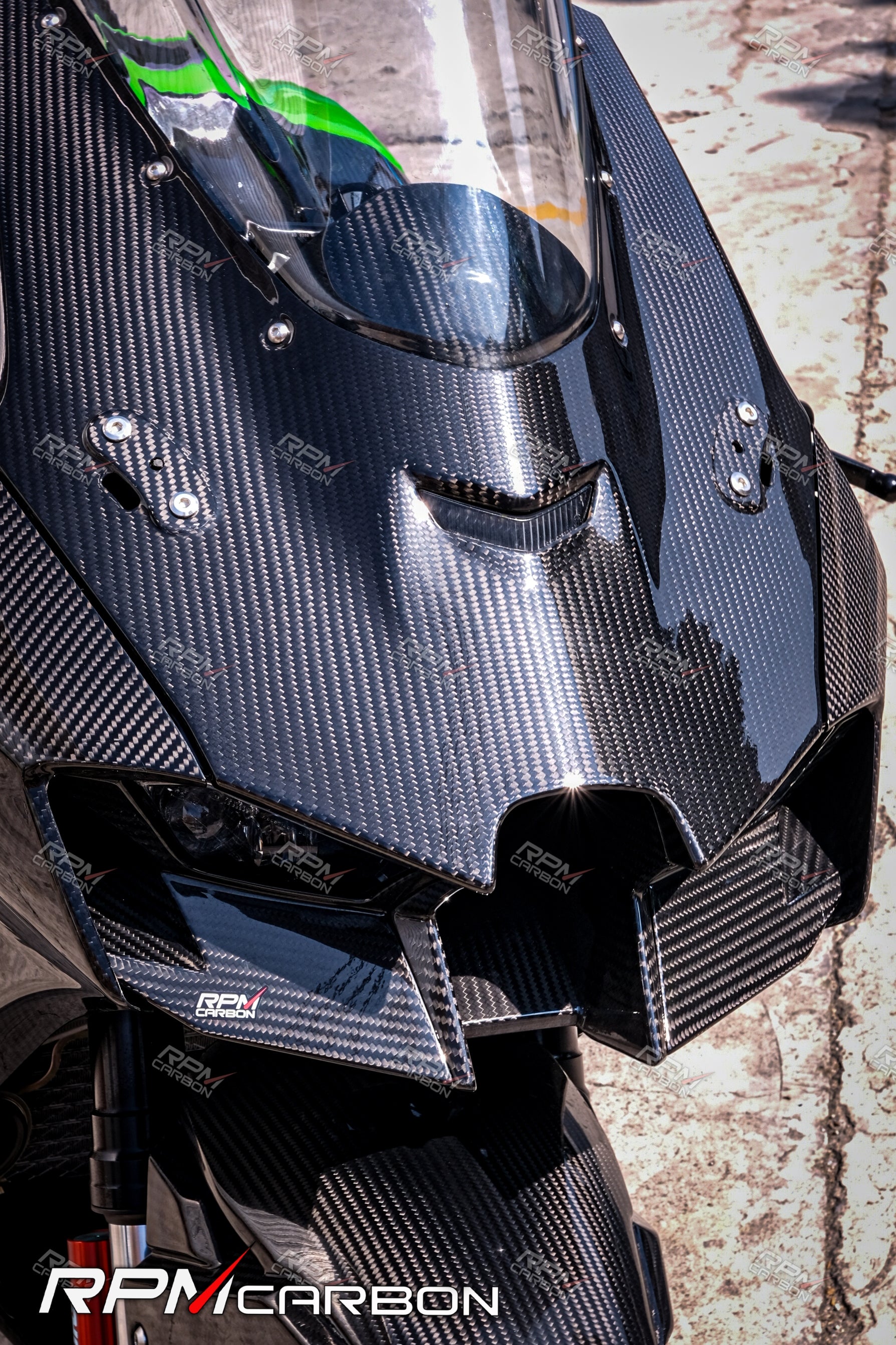 카와사키 ZX-10R 2021+ 카본 파이버 에어 인테이크 덕트