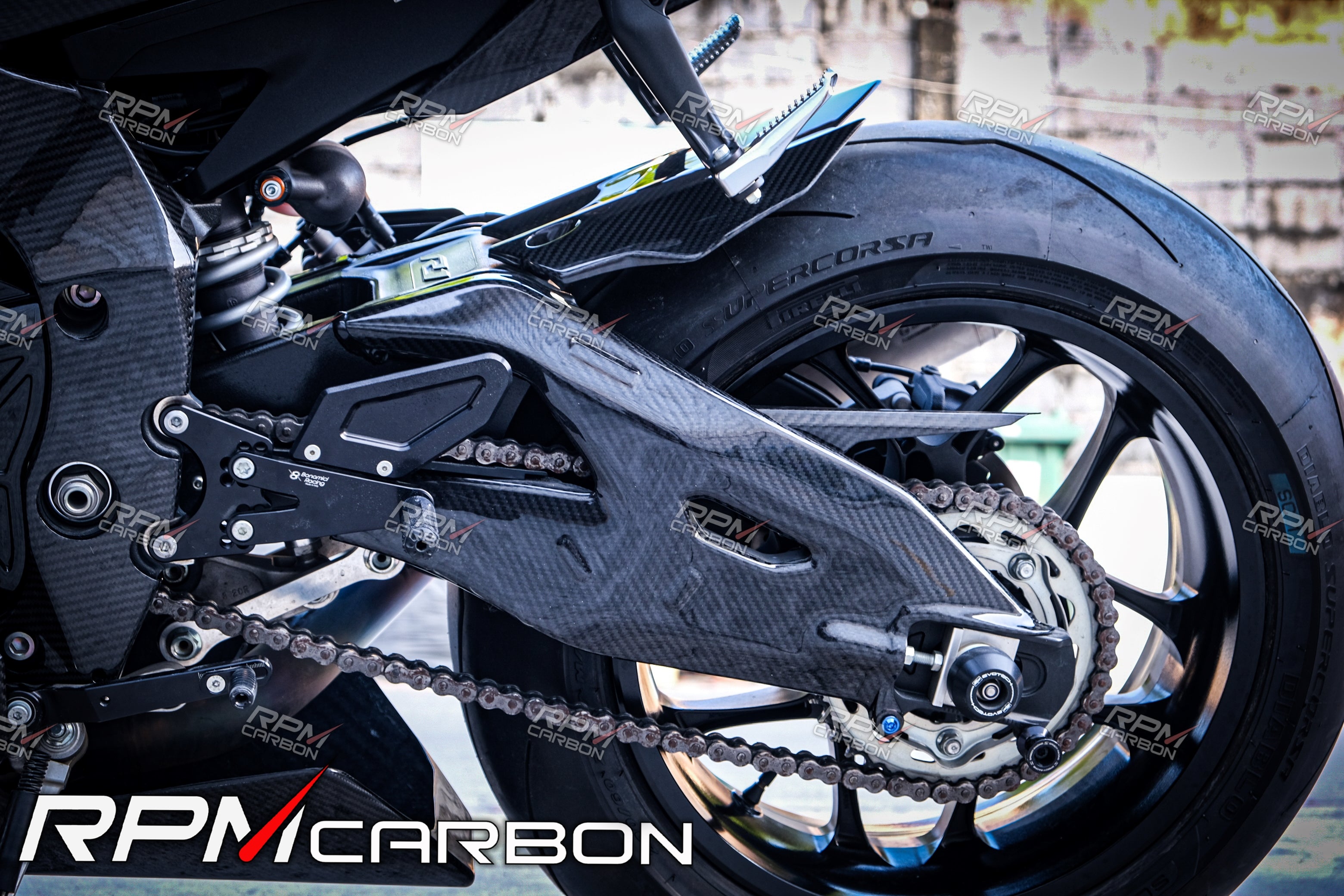 Yamaha R1 MT-10 Carbon Fiber Swingarm Covers Protectors