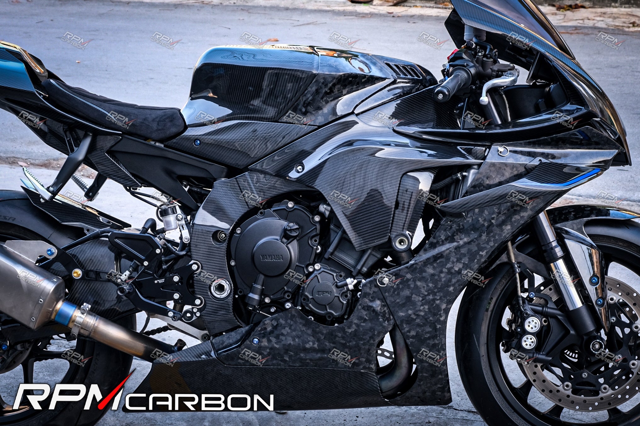 Yamaha R1 R1M Carbon Fiber Frame Covers Protectors