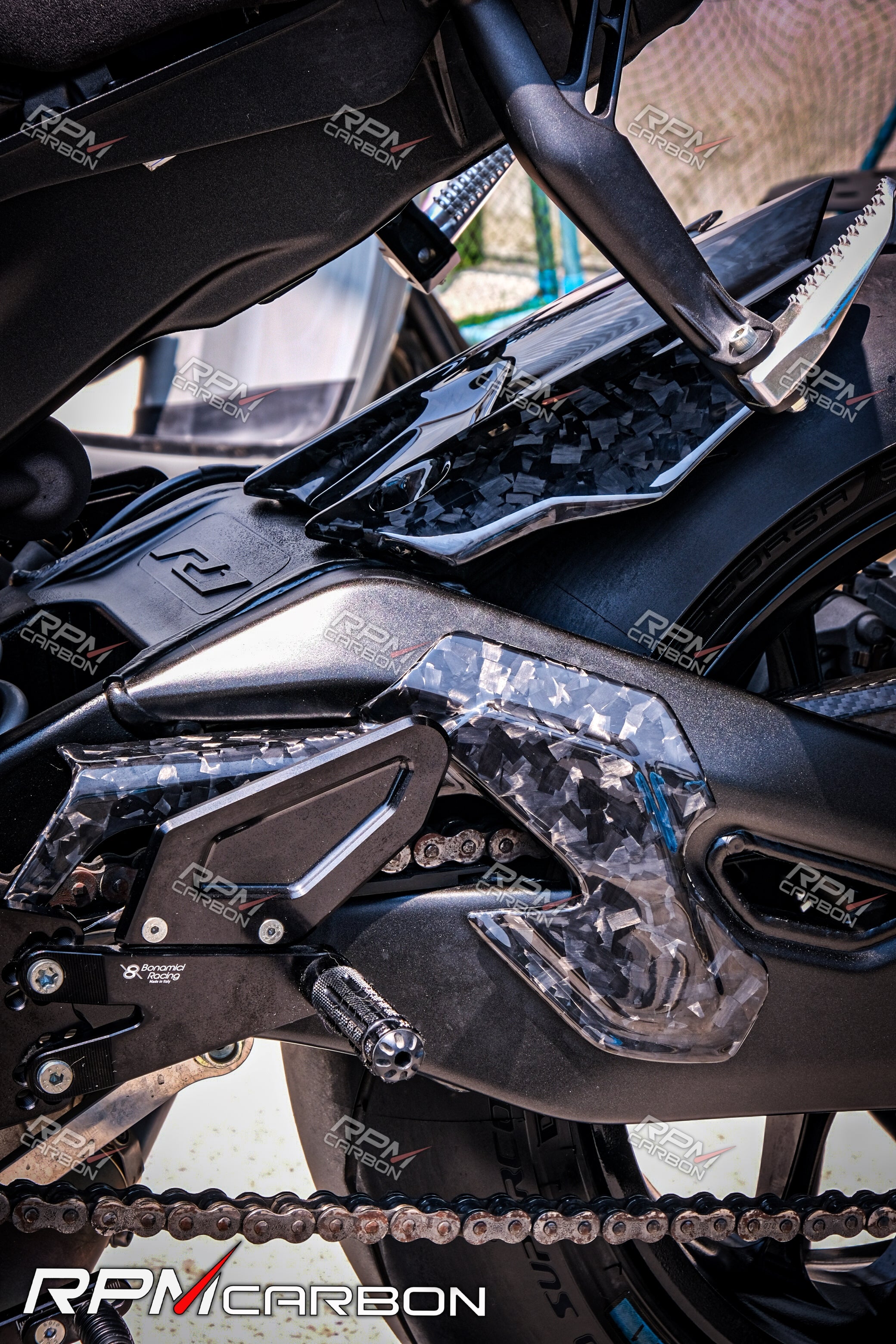 Yamaha MT10 / R1 / R1M Carbon Fiber Front Chain Guard