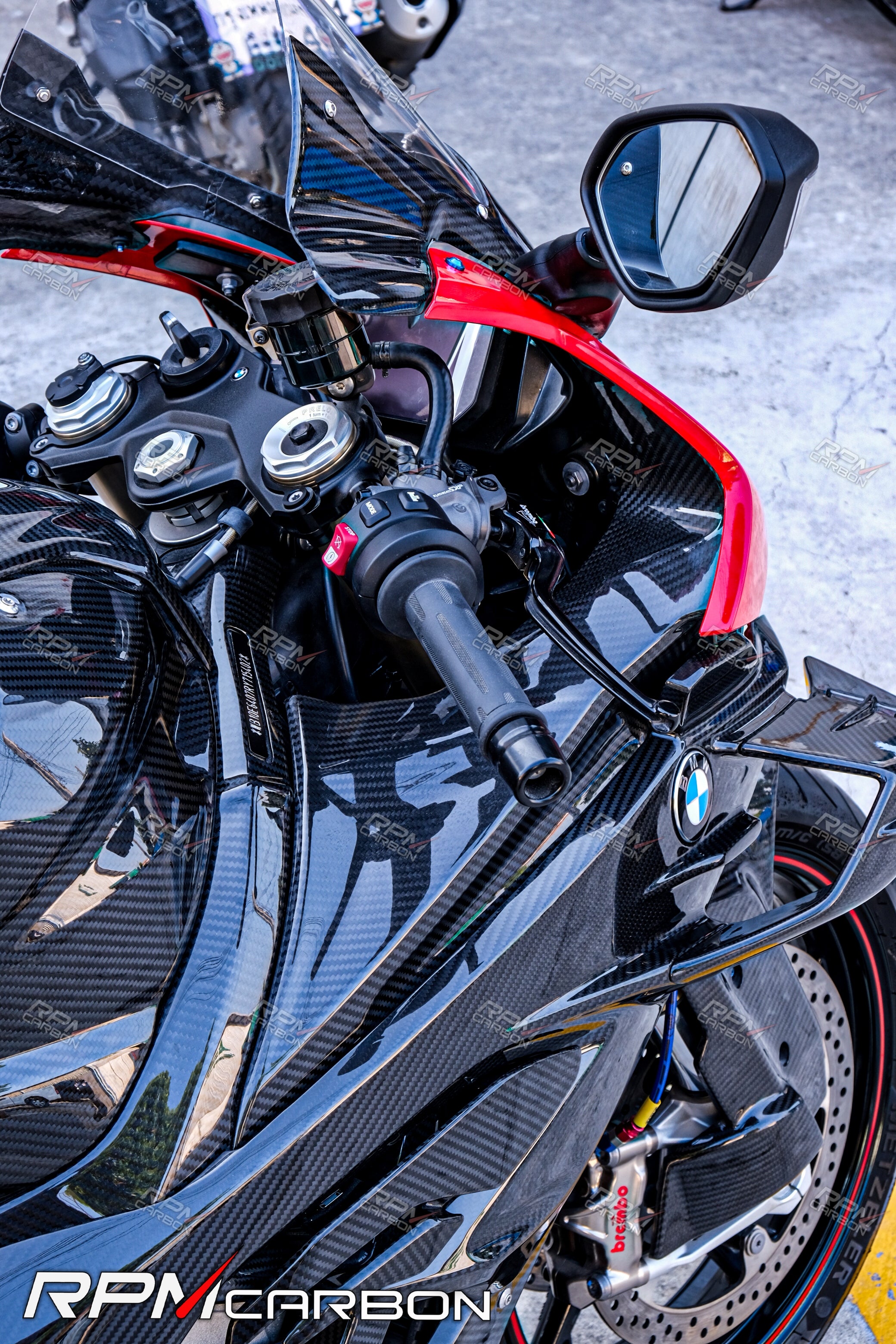 BMW S1000RR Carbon Fiber Dash Board Upper Side Fairings