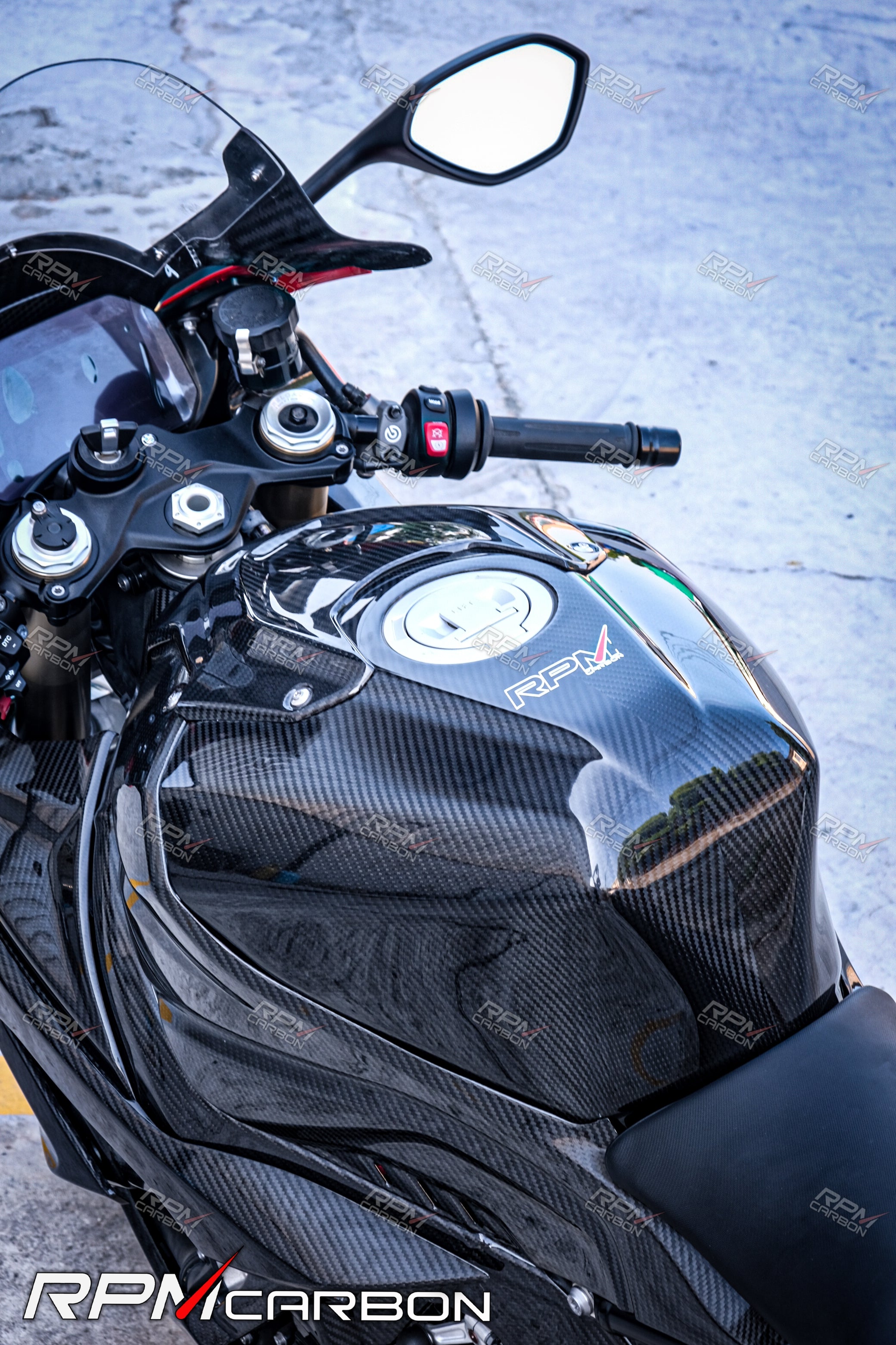 BMW S1000RR S1000R Carbon Fiber Tank Extender