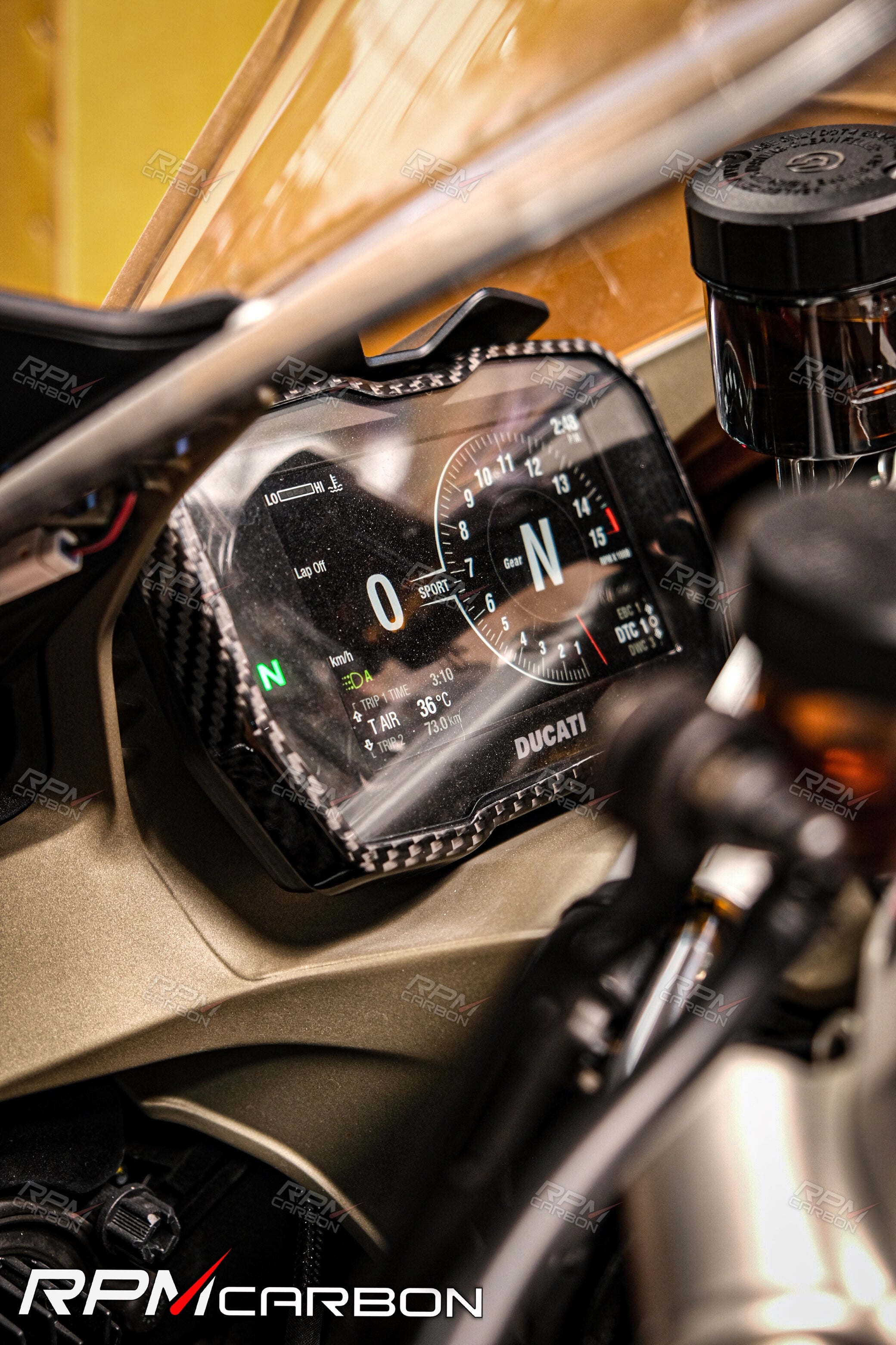 Ducati Panigale / Streetfighter V4 Carbon Fiber Dash Cover