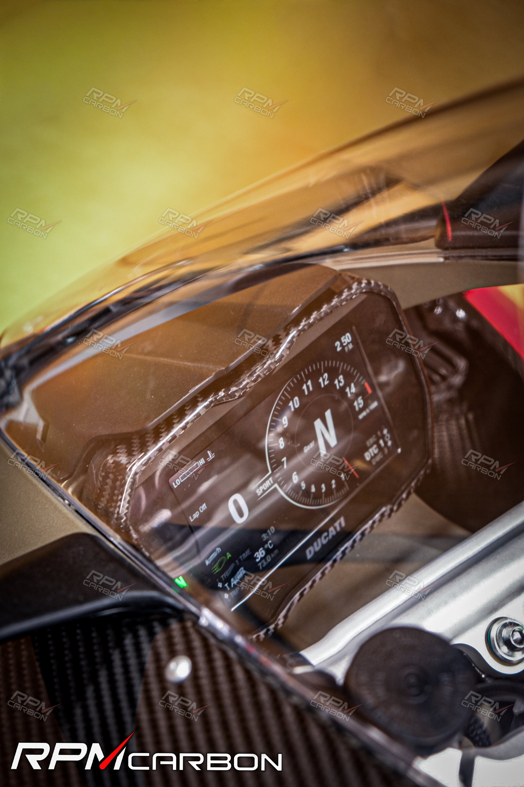 Ducati Panigale / Streetfighter V4 Carbon Fiber Dash Cover