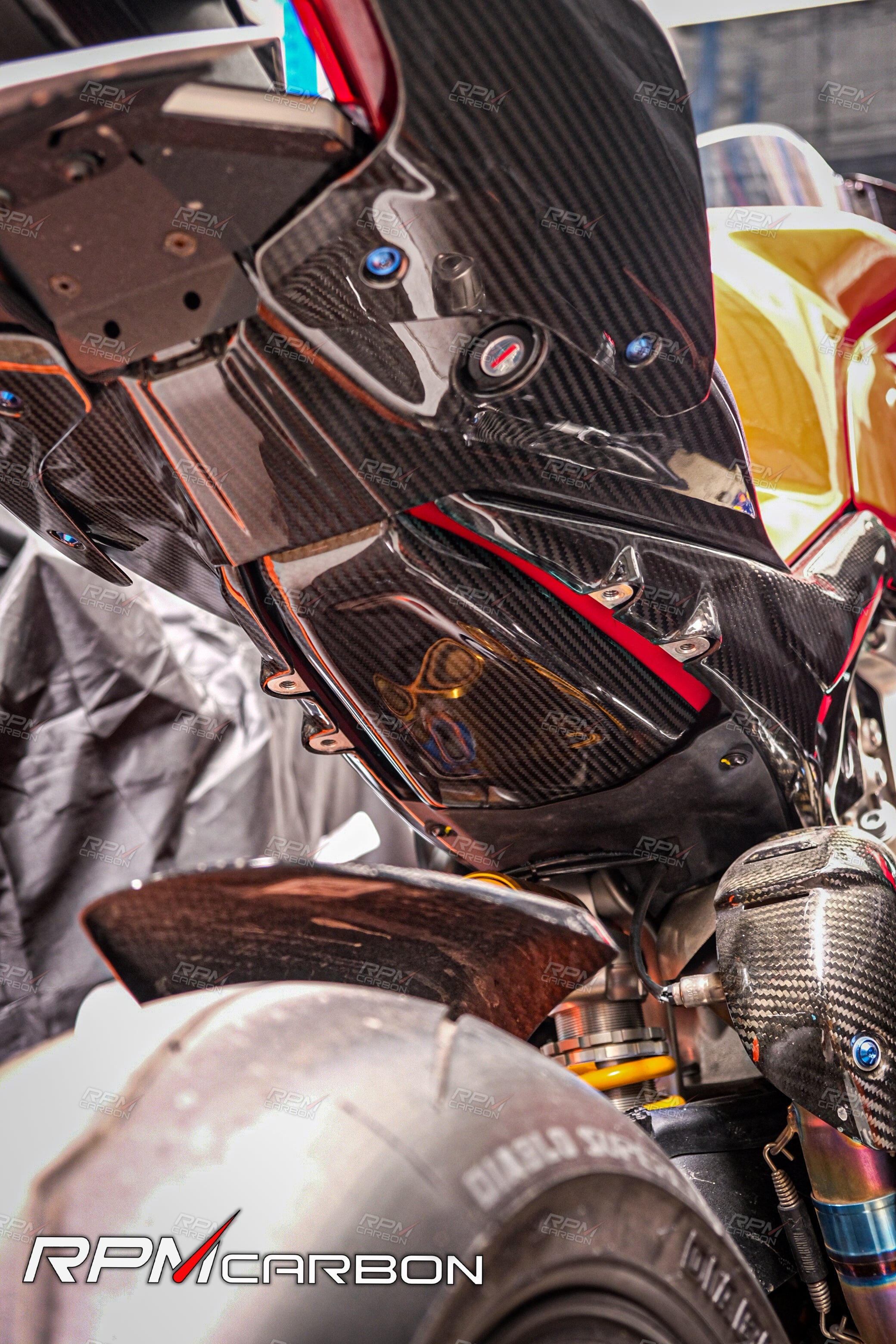Ducati Panigale/Streetfighter V4 Carbon Fiber Subframe Cover Under