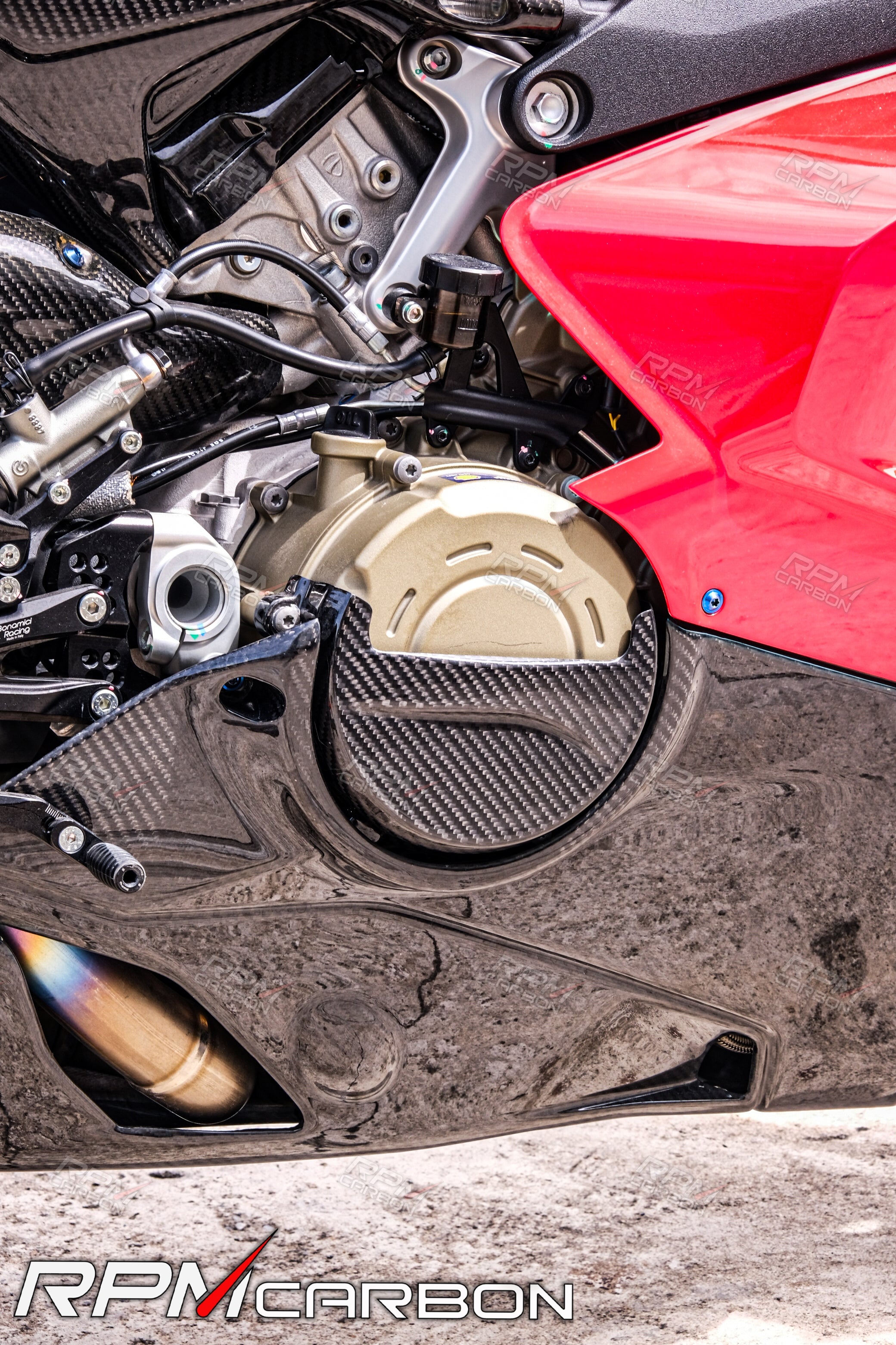Ducati Panigale V4 Carbon Fiber Clutch Cover Carbon Fiber
