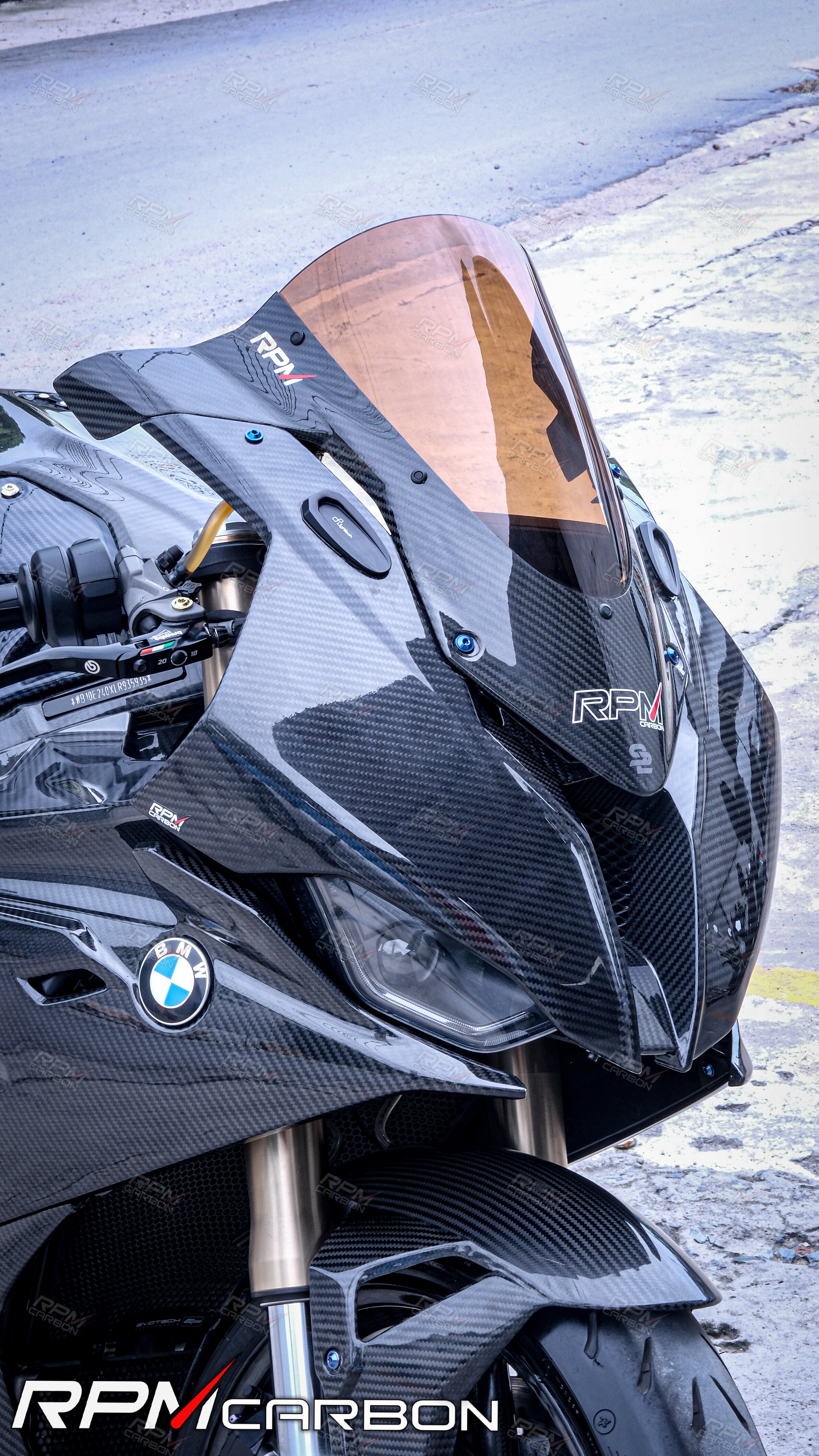 BMW S1000RR Windshield Carbon - Dark Tinted (See Description)