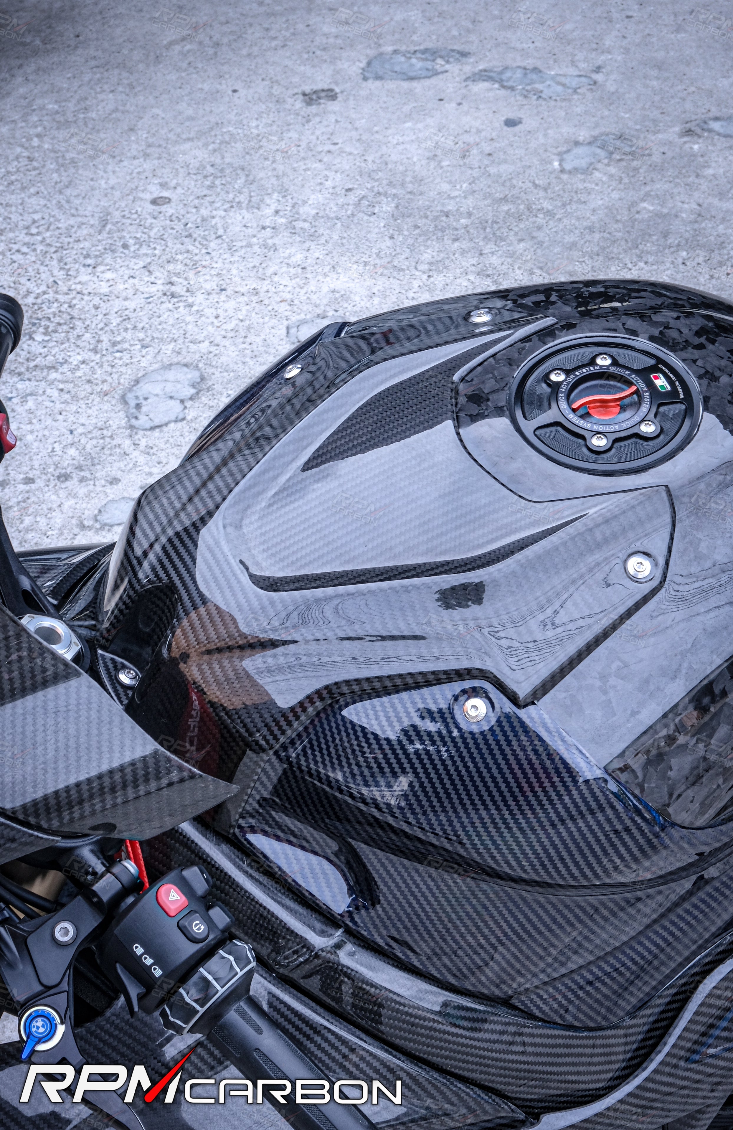 BMW S1000RR S1000R Carbon Fiber Tank Airbox Cover