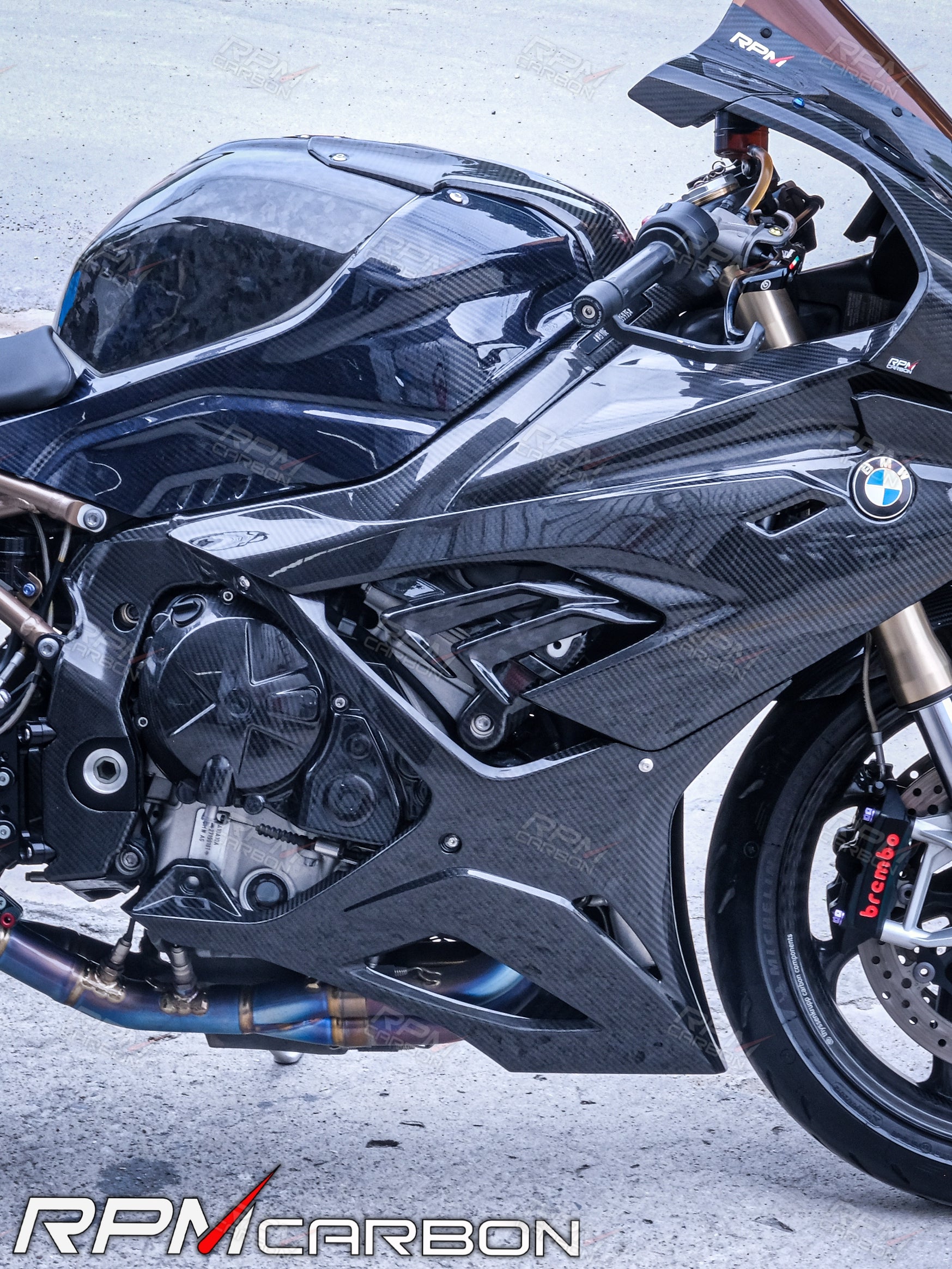 BMW S1000RR Carbon Fiber Lower Side Fairings