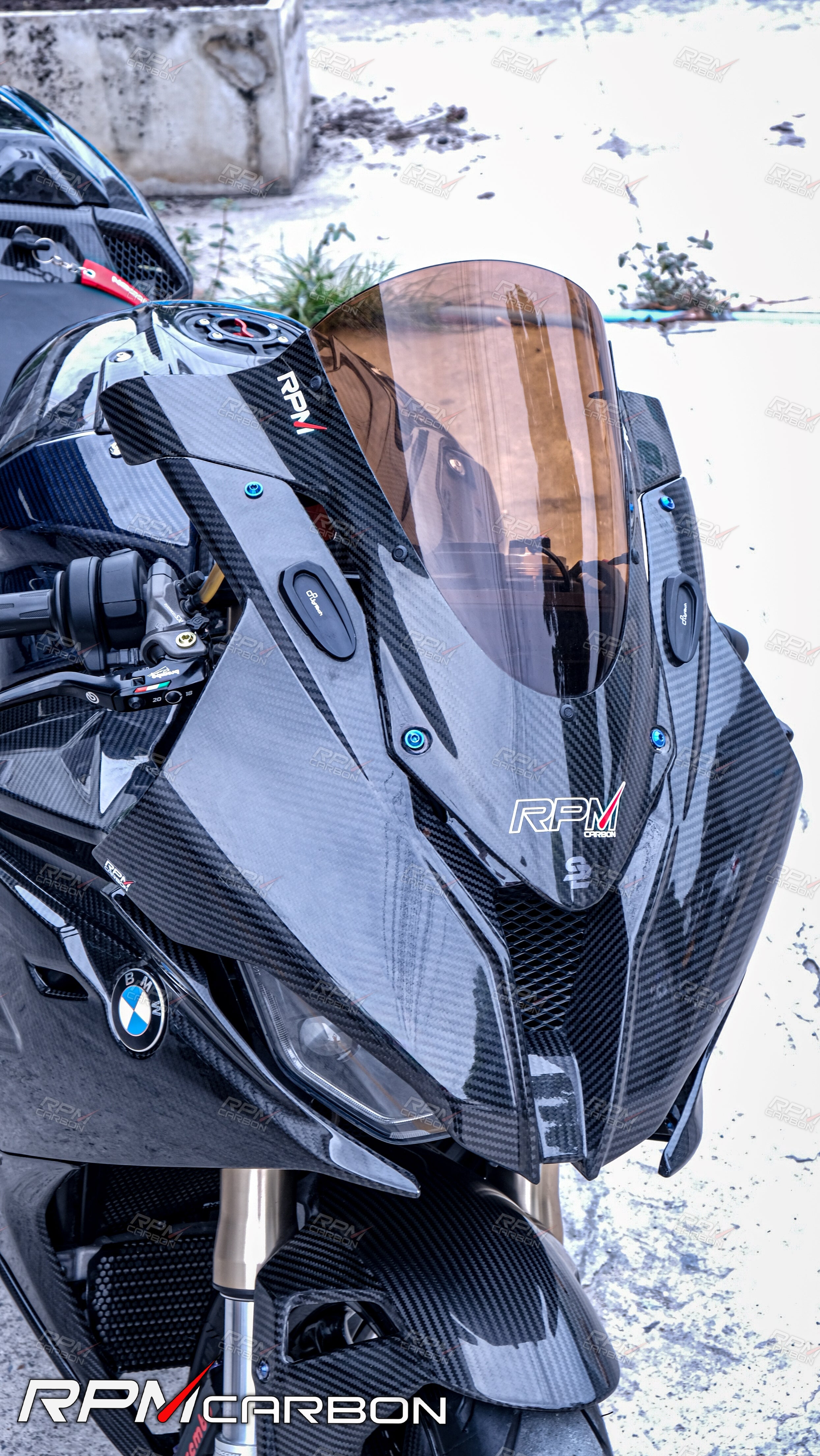 BMW S1000RR Carbon Fiber Full Front Fairing Cowl