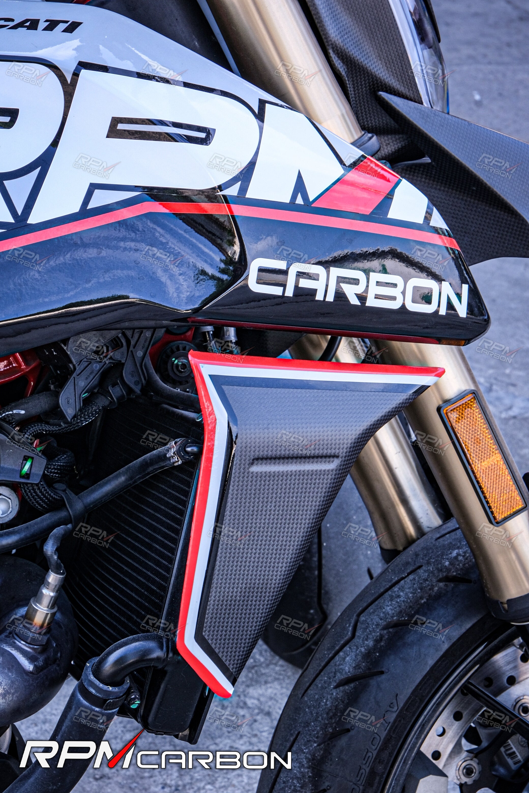 Ducati Hypermotard 698 Carbon Fiber Radiator Guards