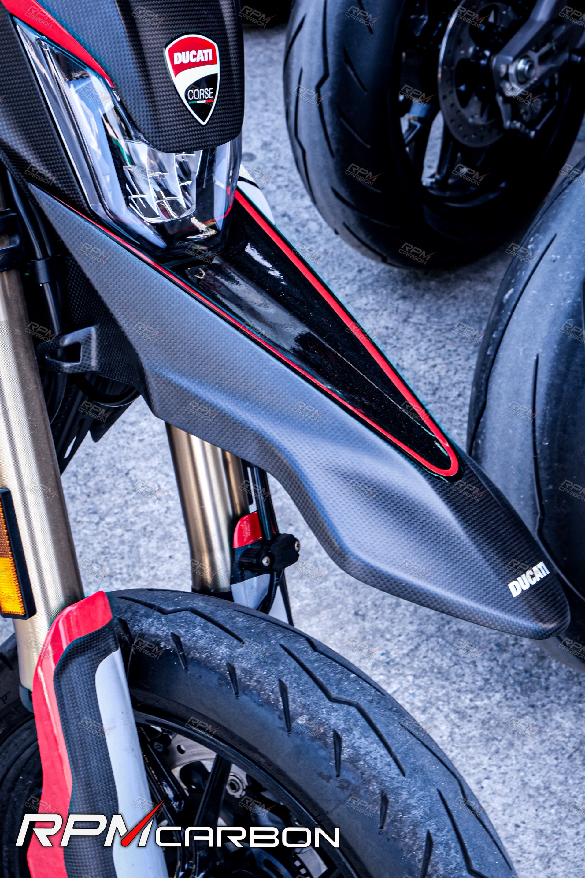 Ducati Hypermotard 698 Carbon Fiber Front Fender Mudguard