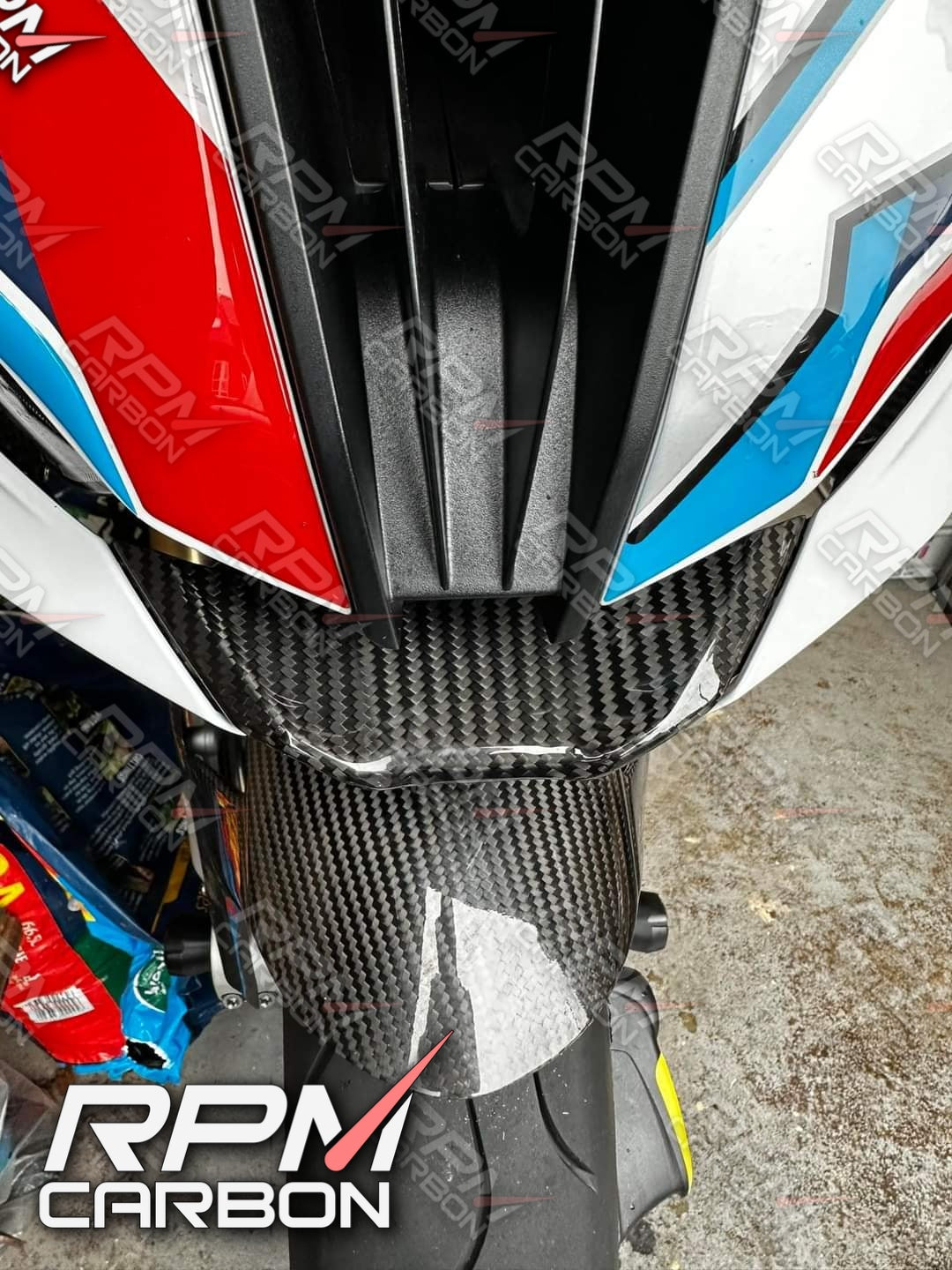 BMW S1000RR Carbon Fiber Front Nose Fairing Middle Piece