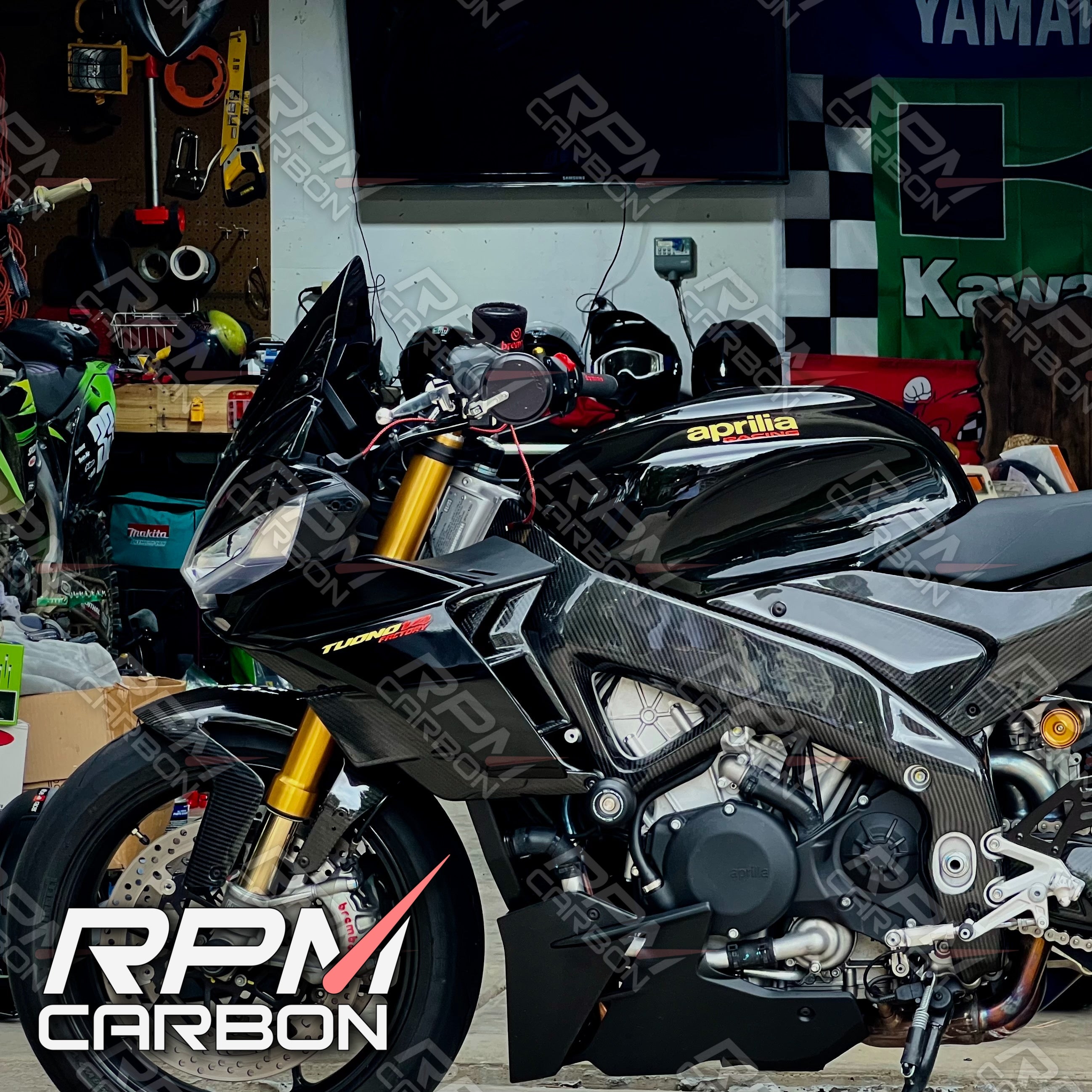 Aprilia Tuono V4 Carbon Fiber Inner Side Fairings