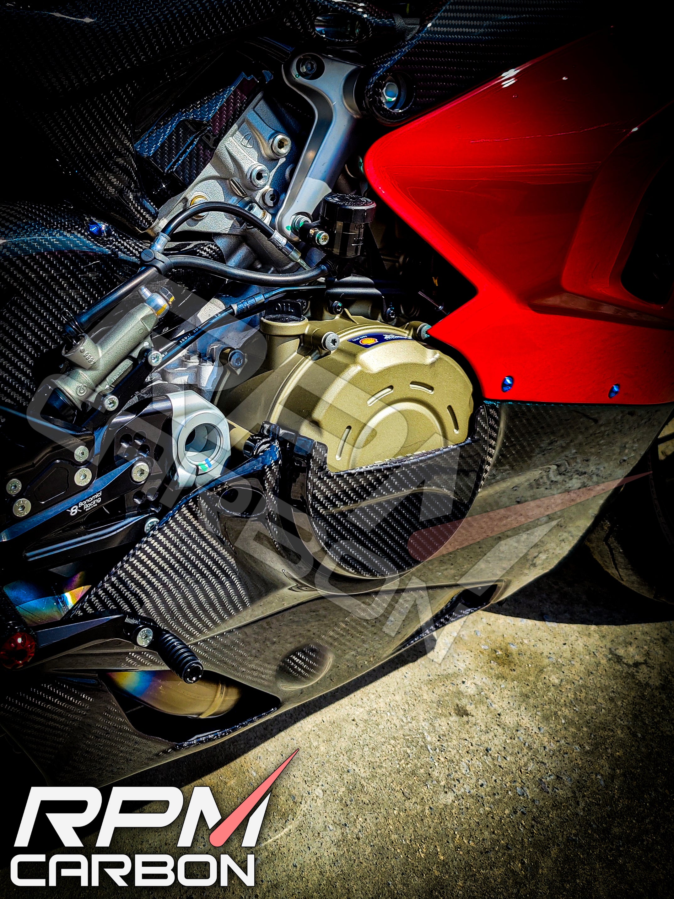 Ducati Panigale V4 Carbon Fiber Clutch Cover Carbon Fiber