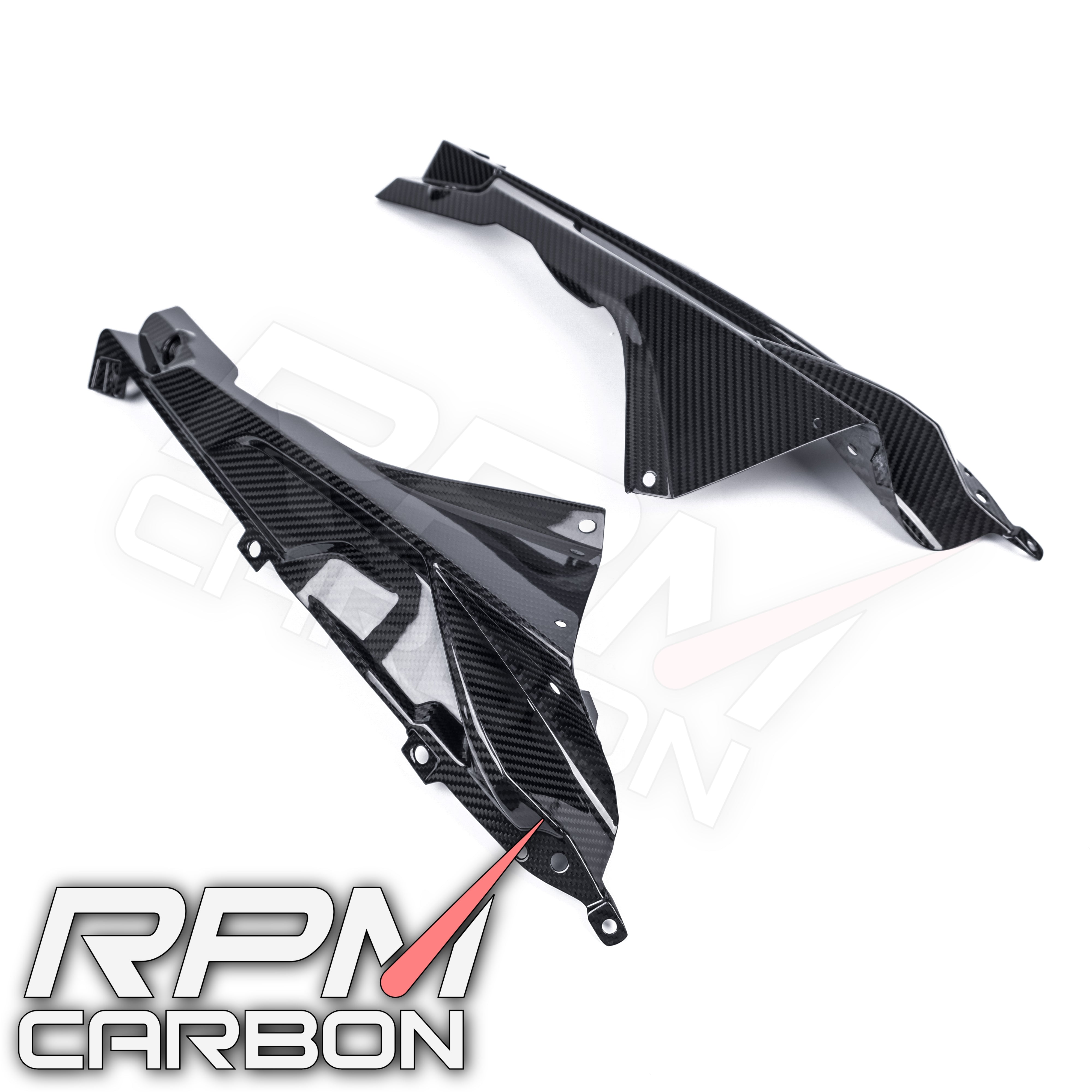 BMW HP4 S1000RR Carbon Fiber Upper Side Fairings Cowls
