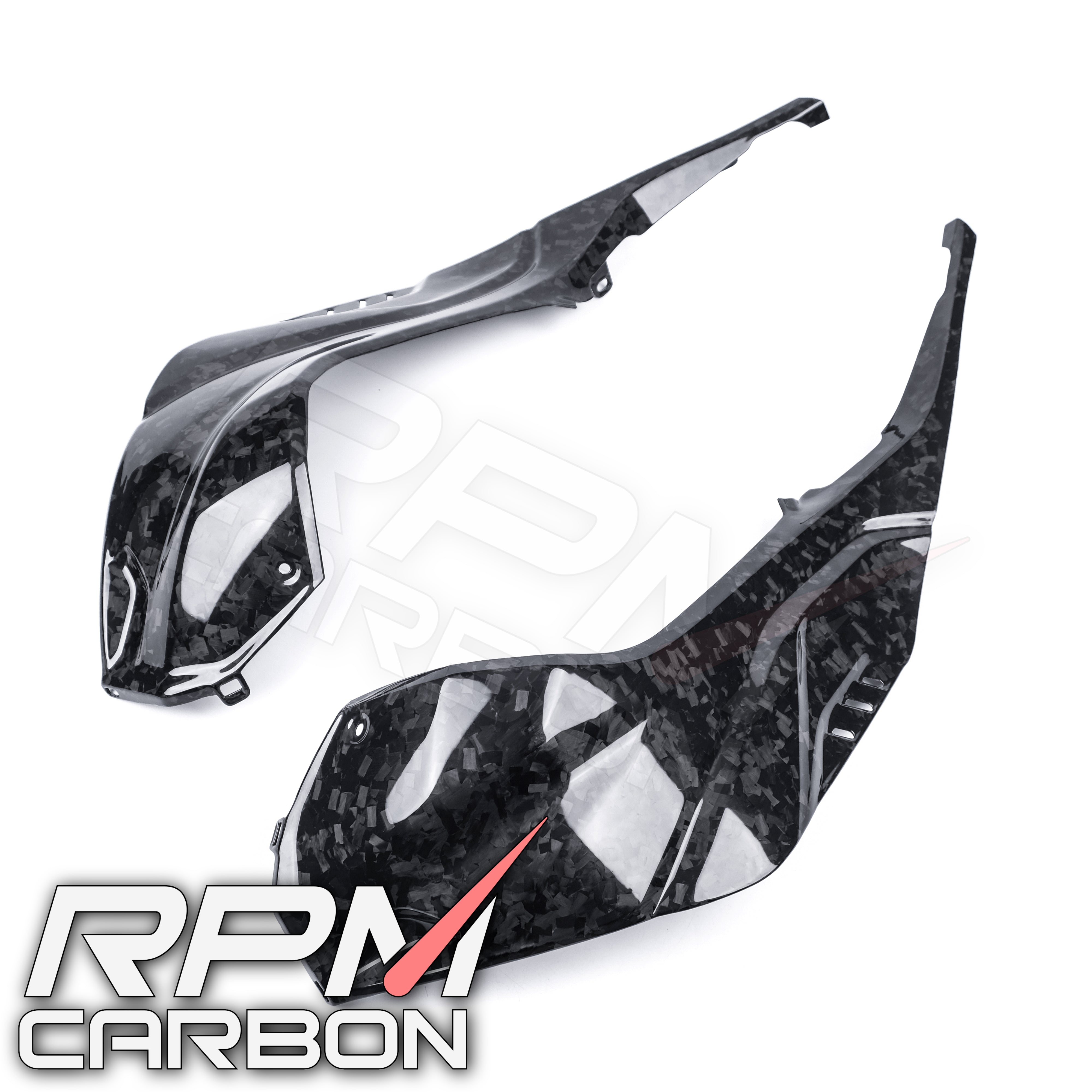 BMW S1000RR S1000R Carbon Fiber Tank Side Panels (Fully Enclosed)