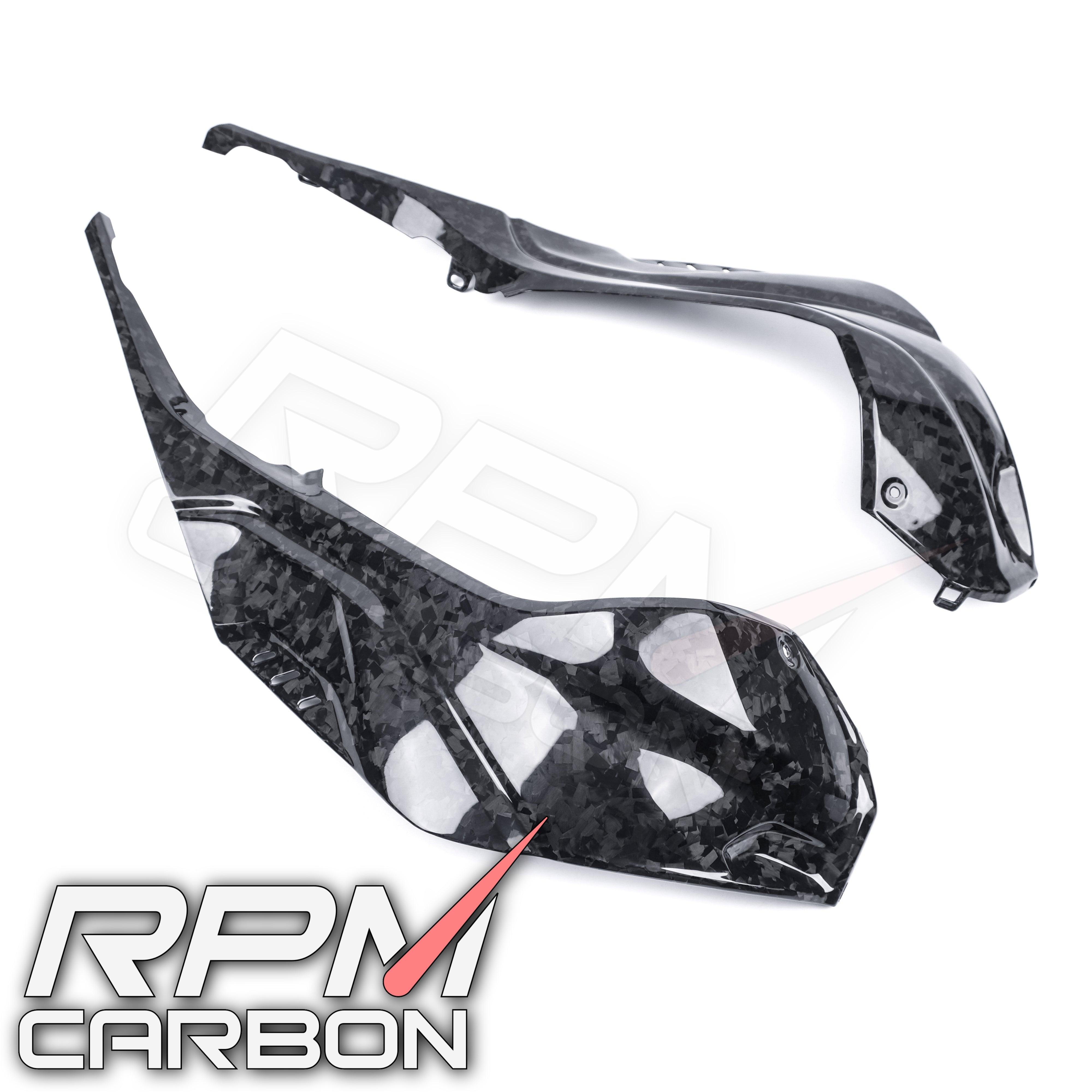 BMW S1000RR S1000R Carbon Fiber Tank Side Panels (Fully Enclosed)