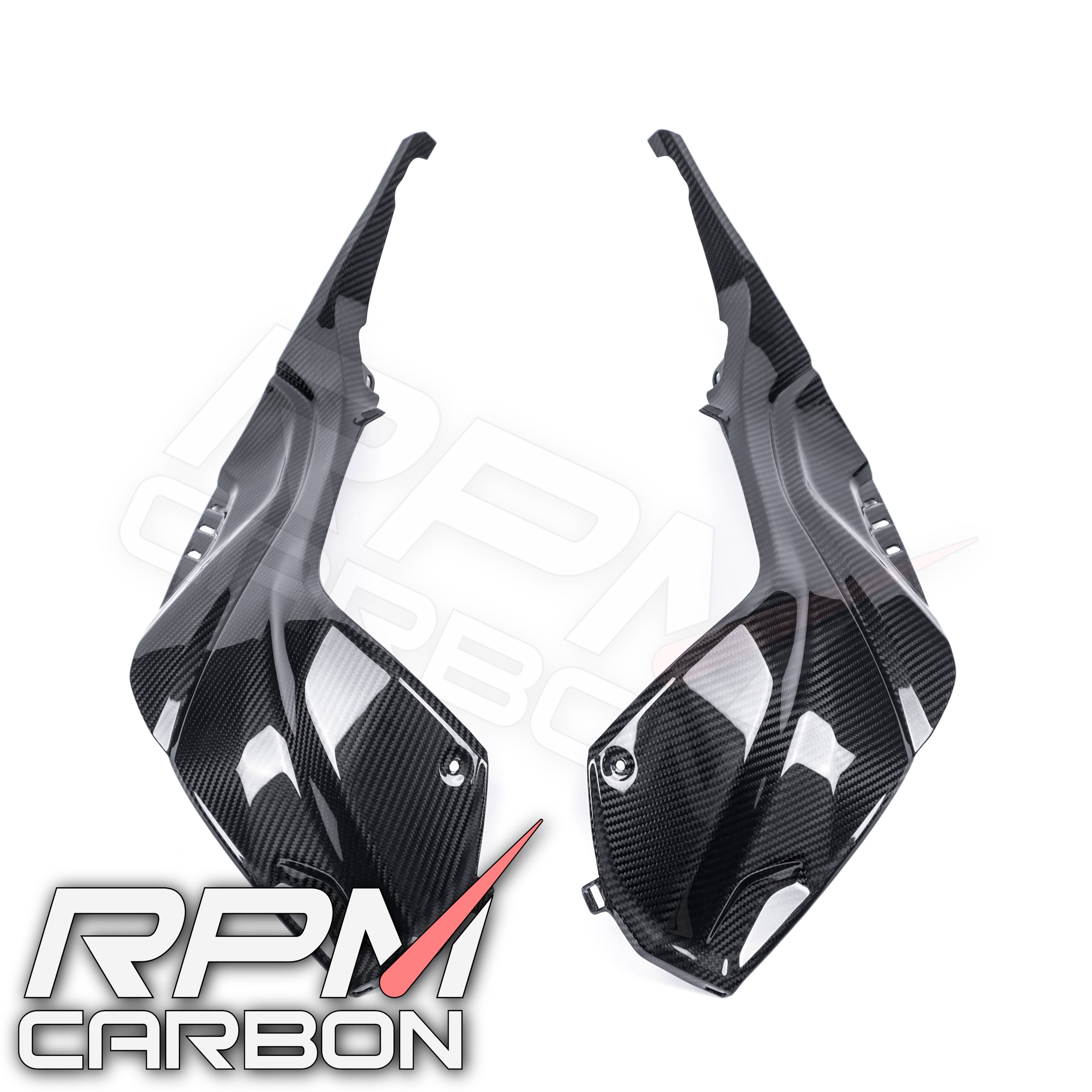 BMW S1000RR S1000R Carbon Fiber Tank Side Panels (Fully Enclosed)