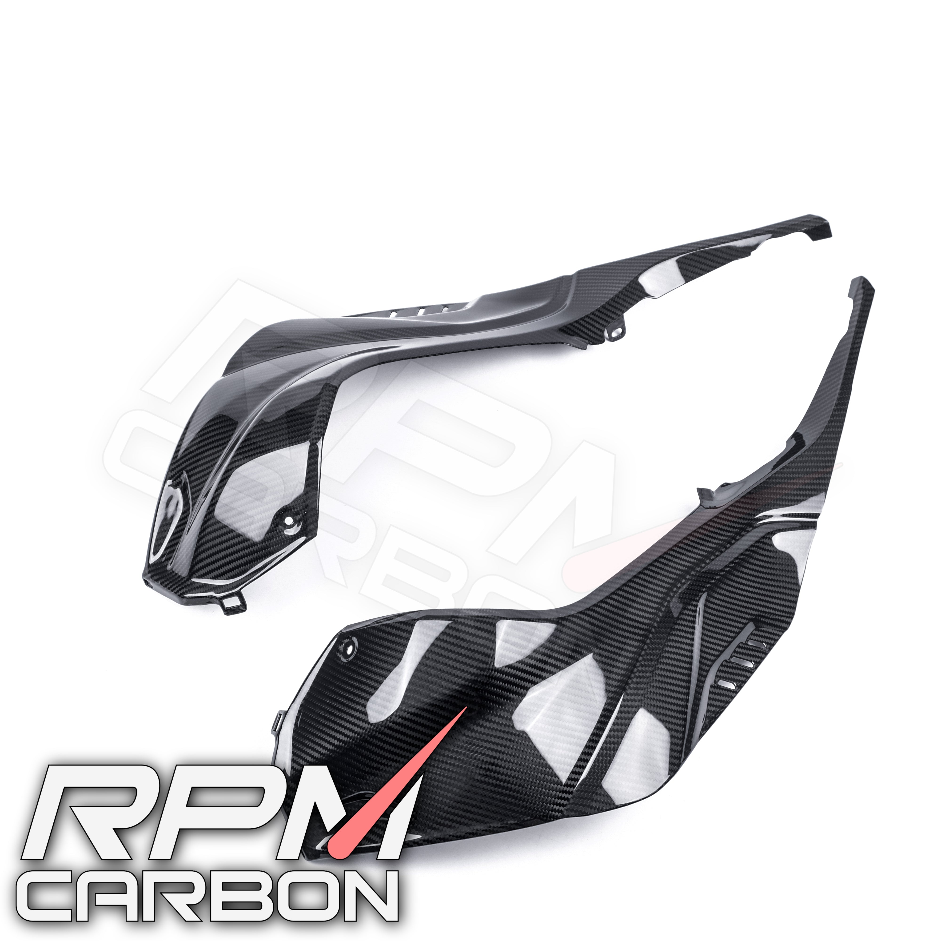 BMW S1000RR S1000R Carbon Fiber Tank Side Panels (Fully Enclosed)