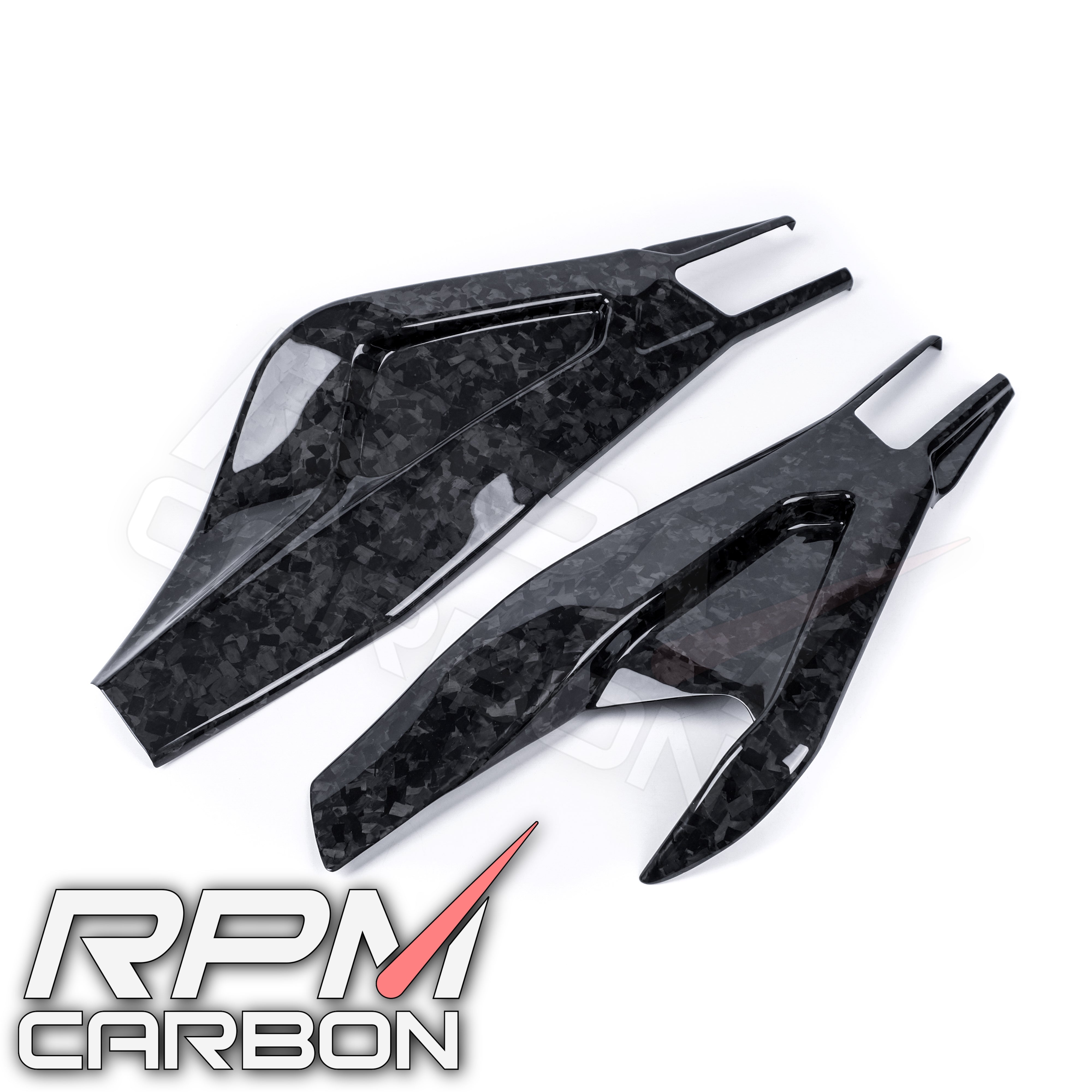 BMW S1000RR S1000R Carbon Fiber Swingarm Covers Protectors Style B WSBK