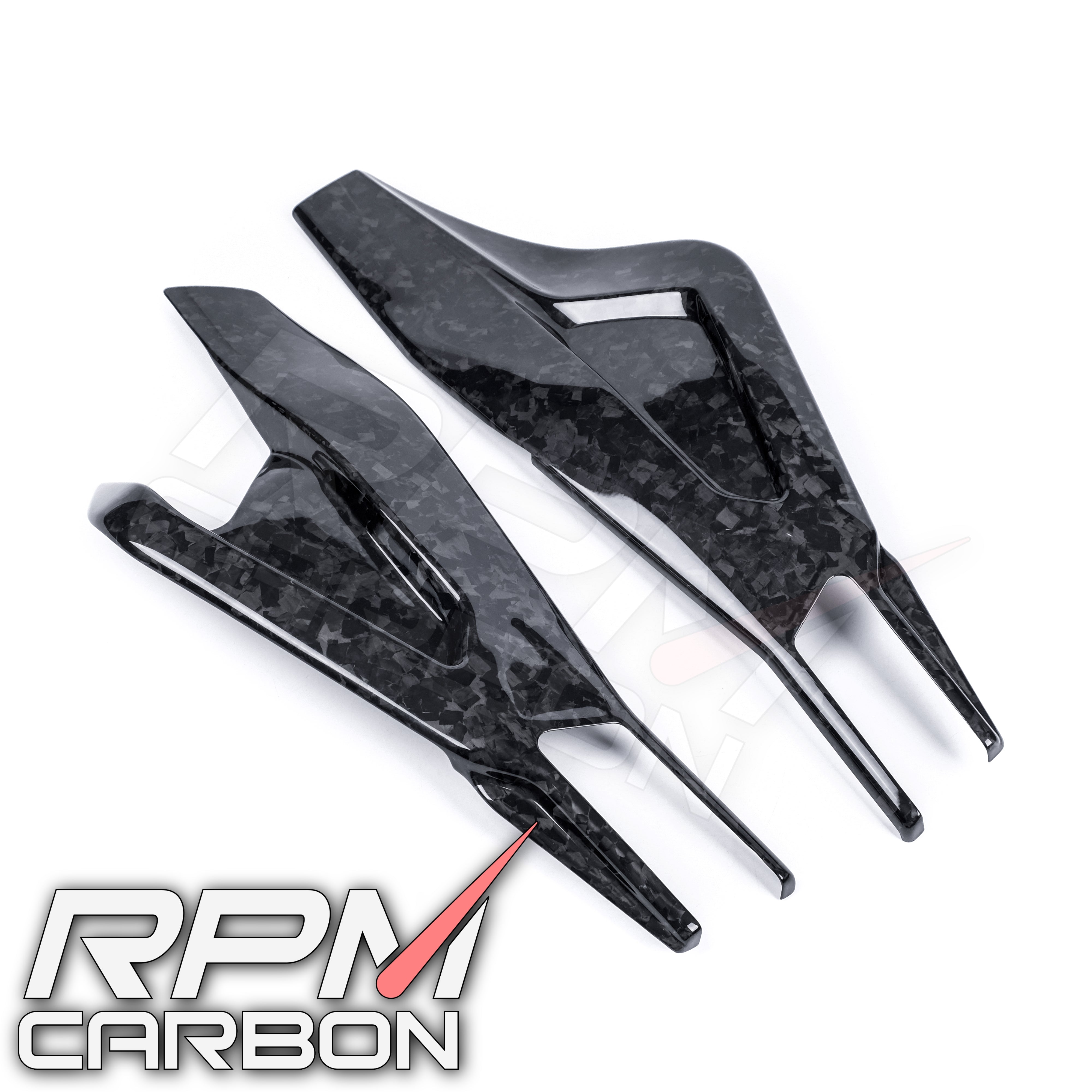 BMW S1000RR S1000R Carbon Fiber Swingarm Covers Protectors Style B WSBK