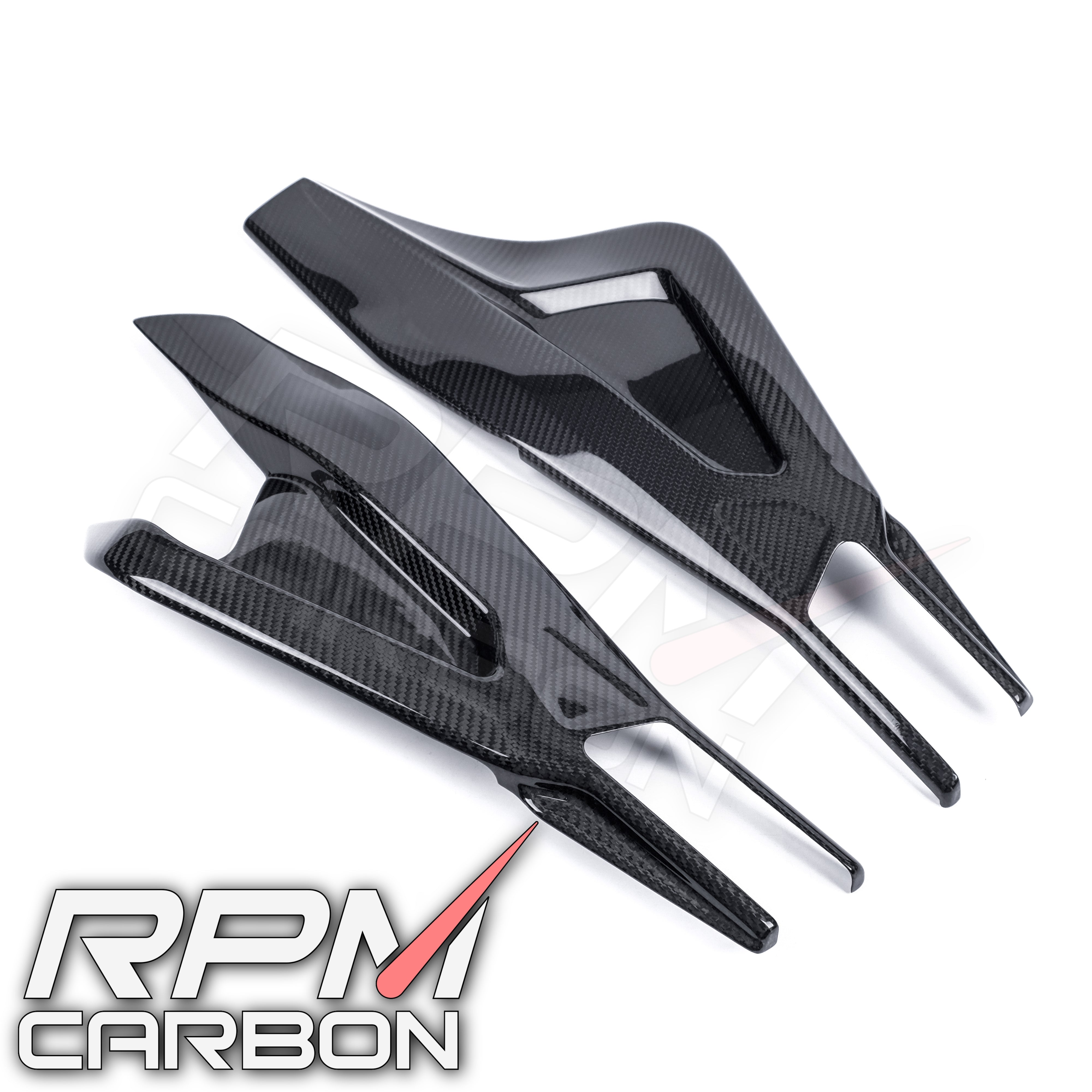 BMW S1000RR S1000R Carbon Fiber Swingarm Covers Protectors Style B WSBK