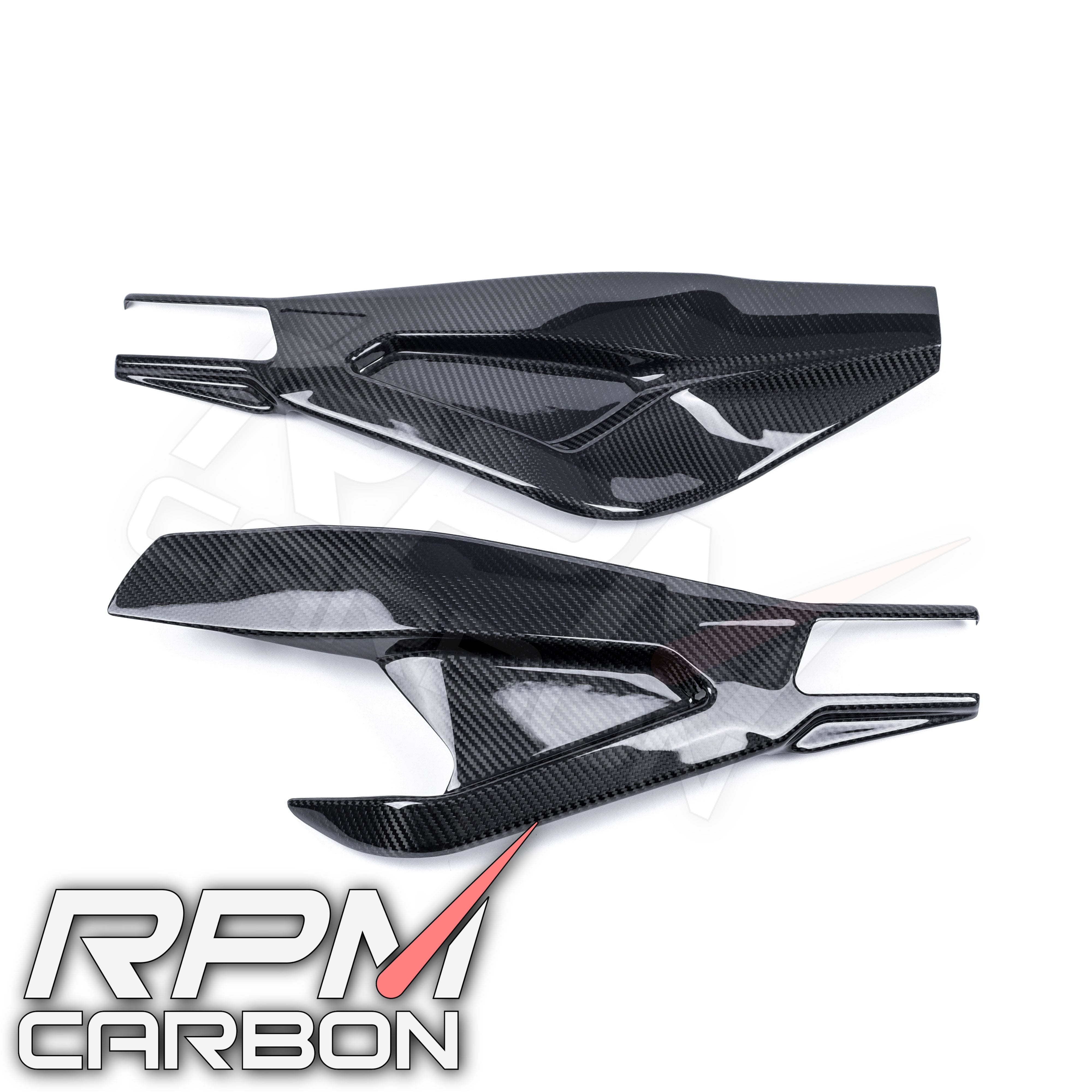 BMW S1000RR S1000R Carbon Fiber Swingarm Covers Protectors Style B WSBK