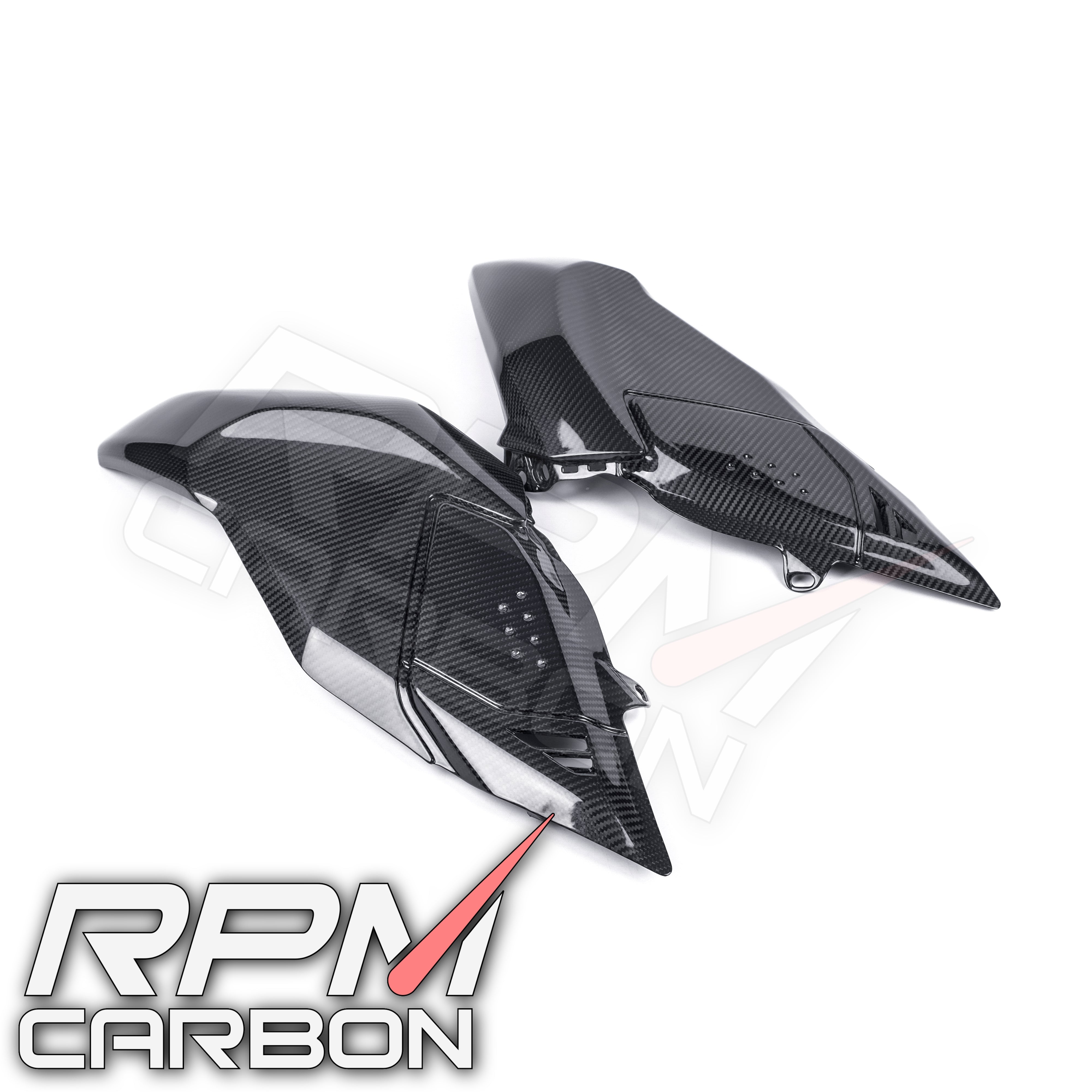 Ducati Hypermotard 698 Carbon Fiber Upper Tank Side Panels