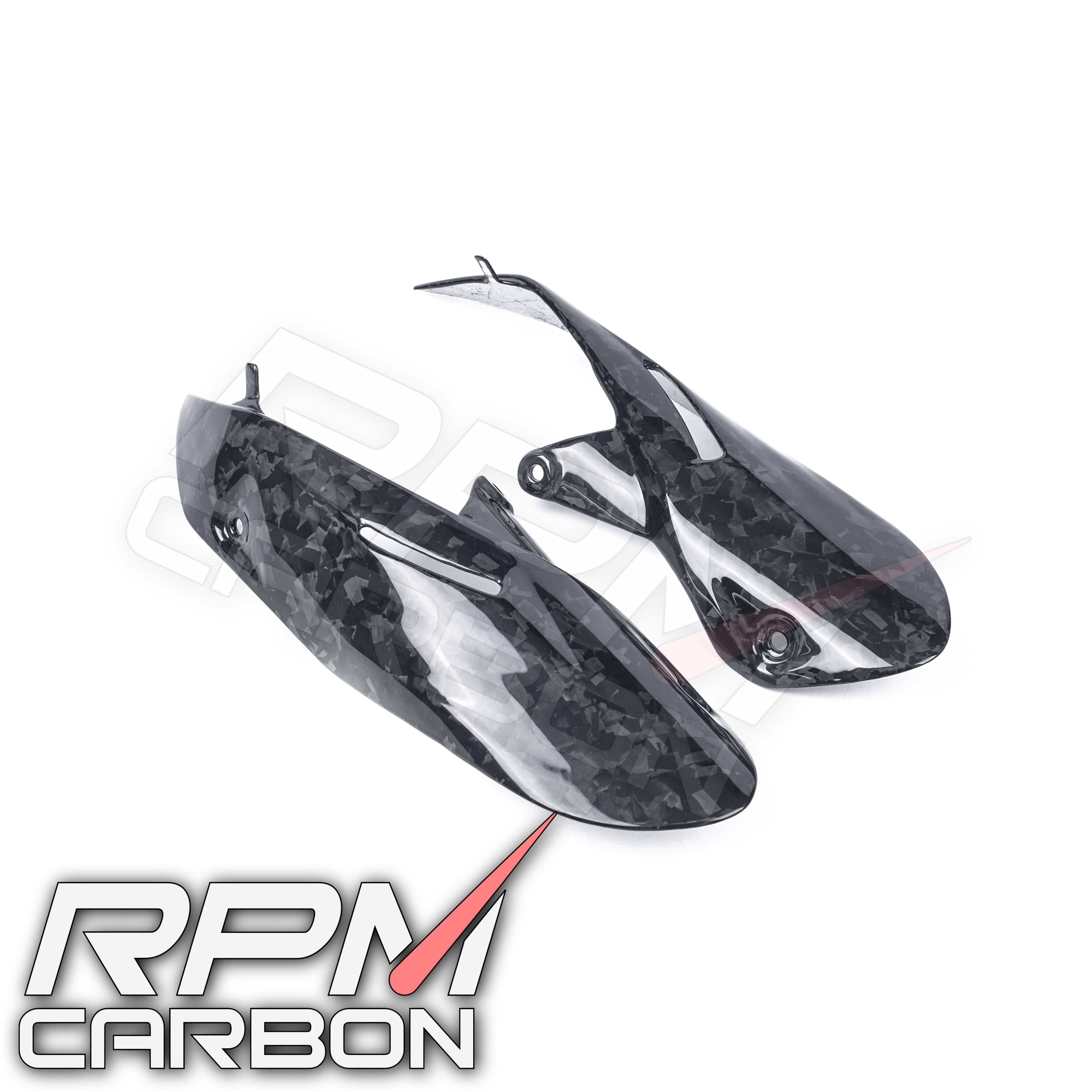 Ducati Hypermotard 698 Carbon Fiber Exhaust Side Covers