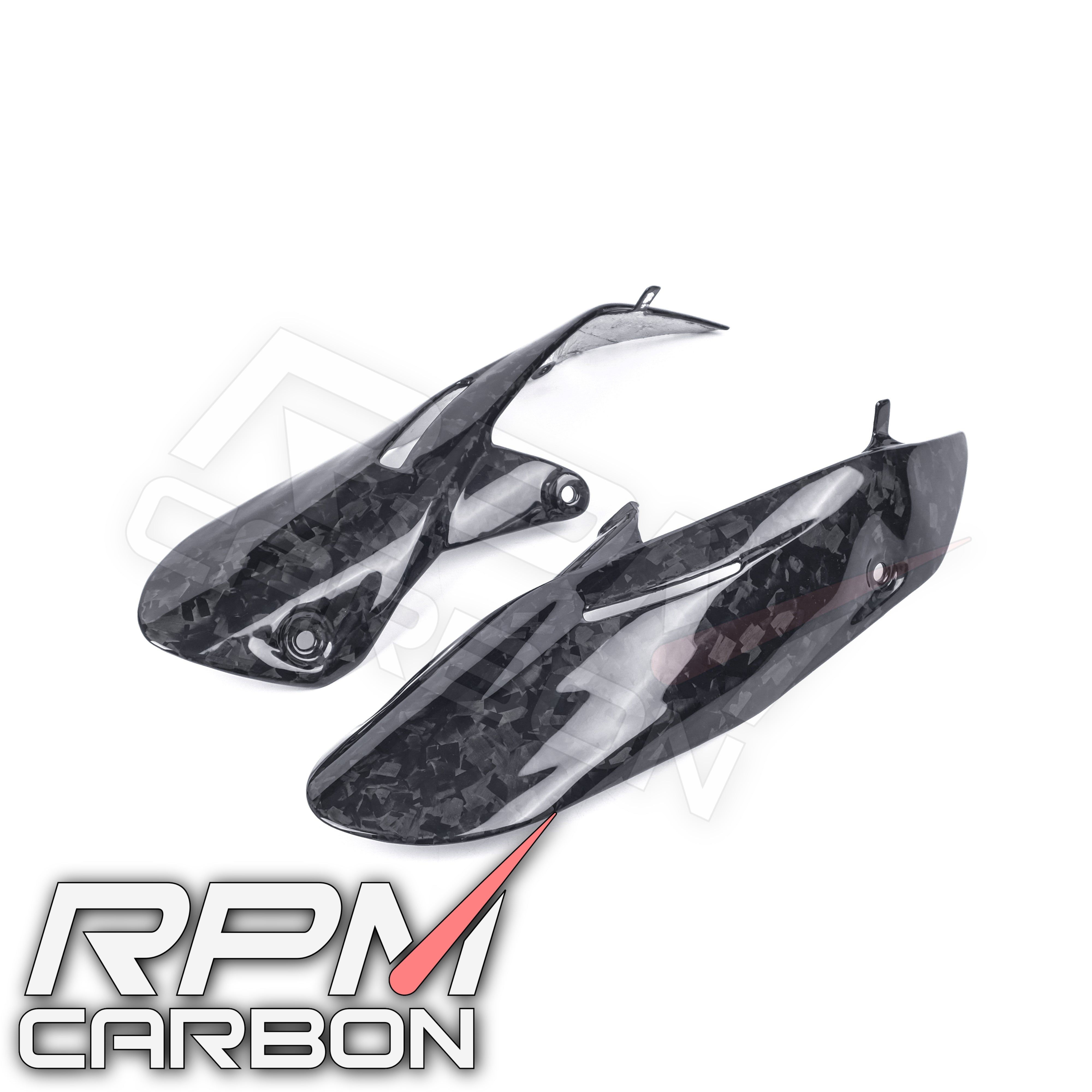 Ducati Hypermotard 698 Carbon Fiber Exhaust Side Covers