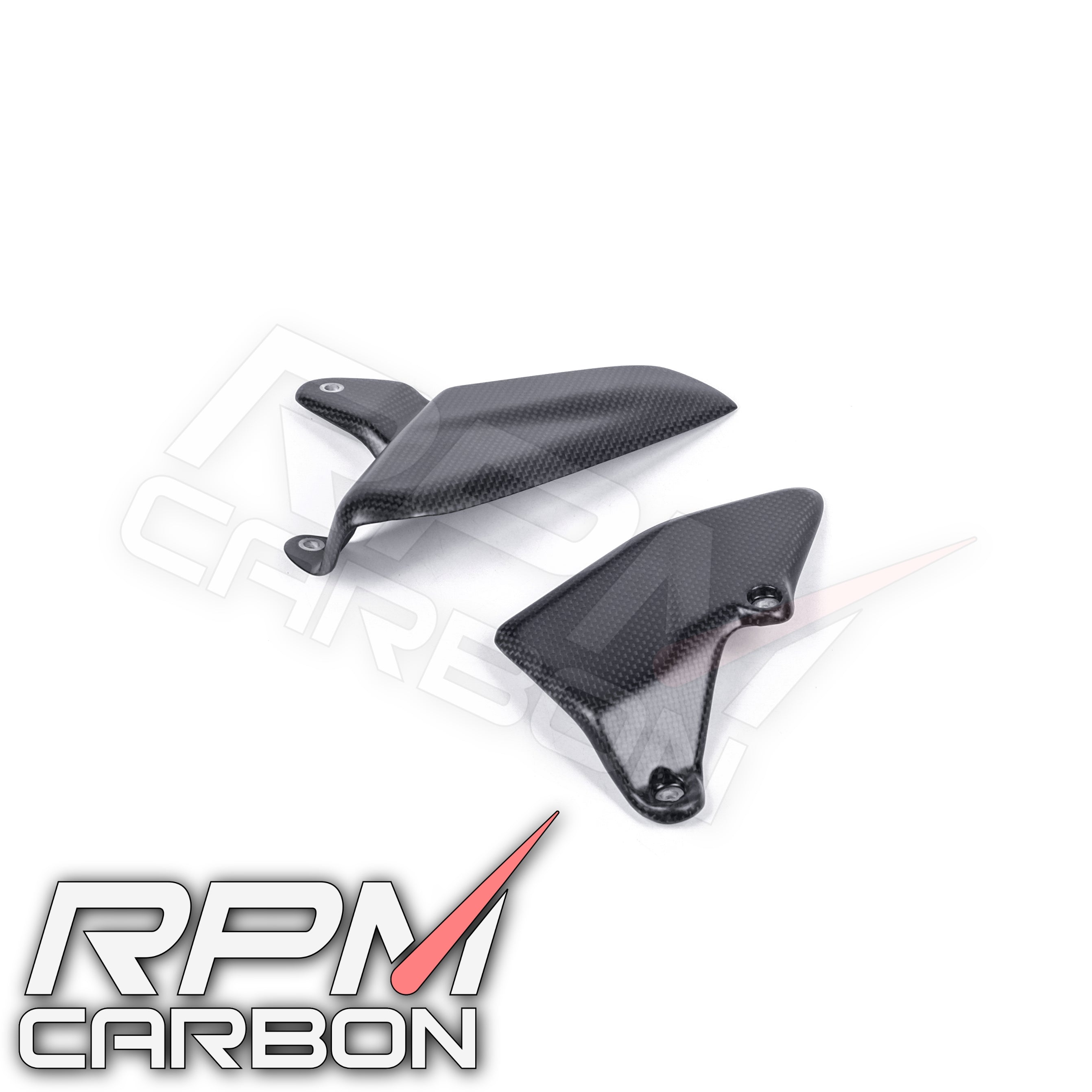 Ducati Multistrada V4 Carbon Fiber Heel Guards (Akrapovic Exhaust Only)