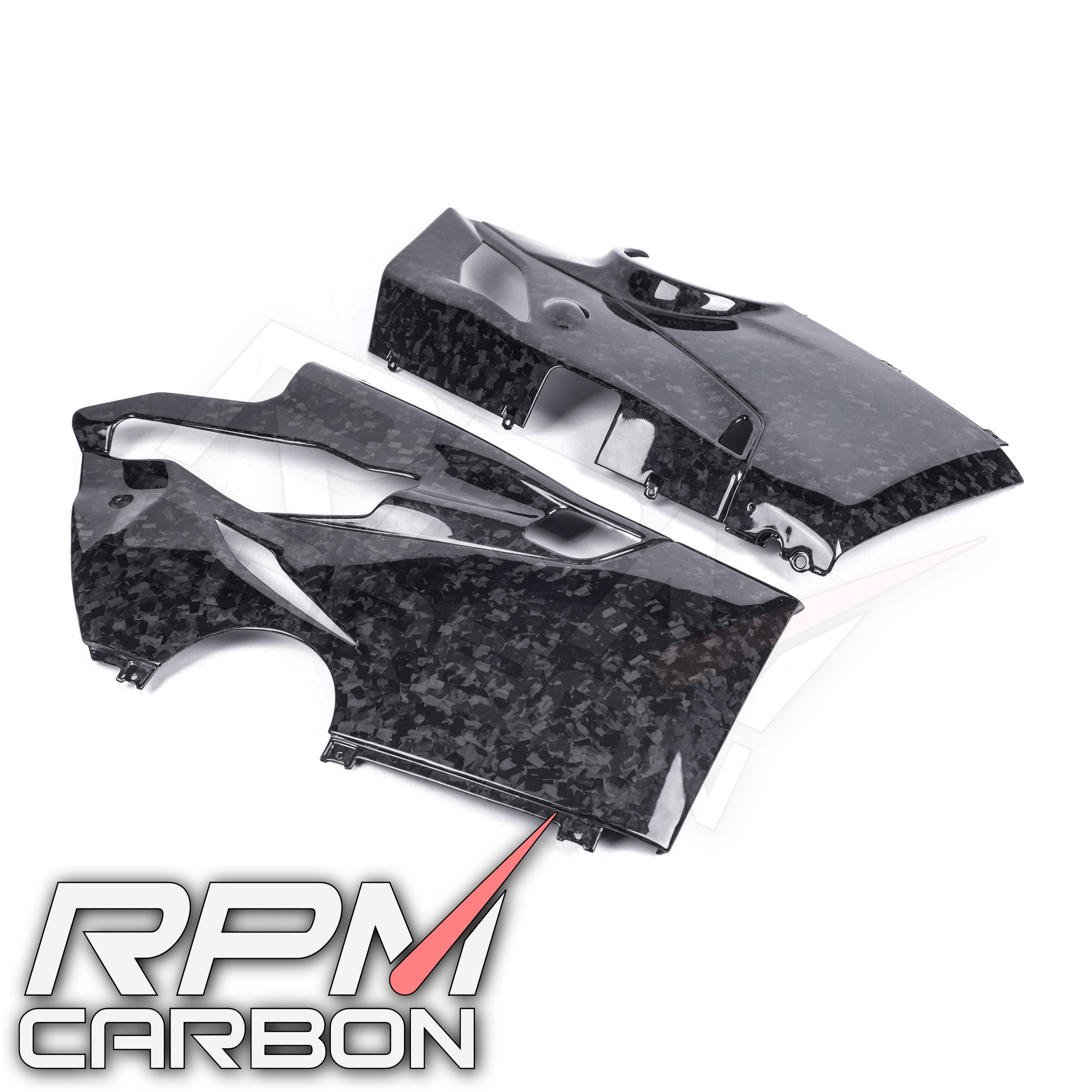 Ducati Panigale V4 Carbon Fiber Lower Side Fairings Belly Pan Akrapovic Version