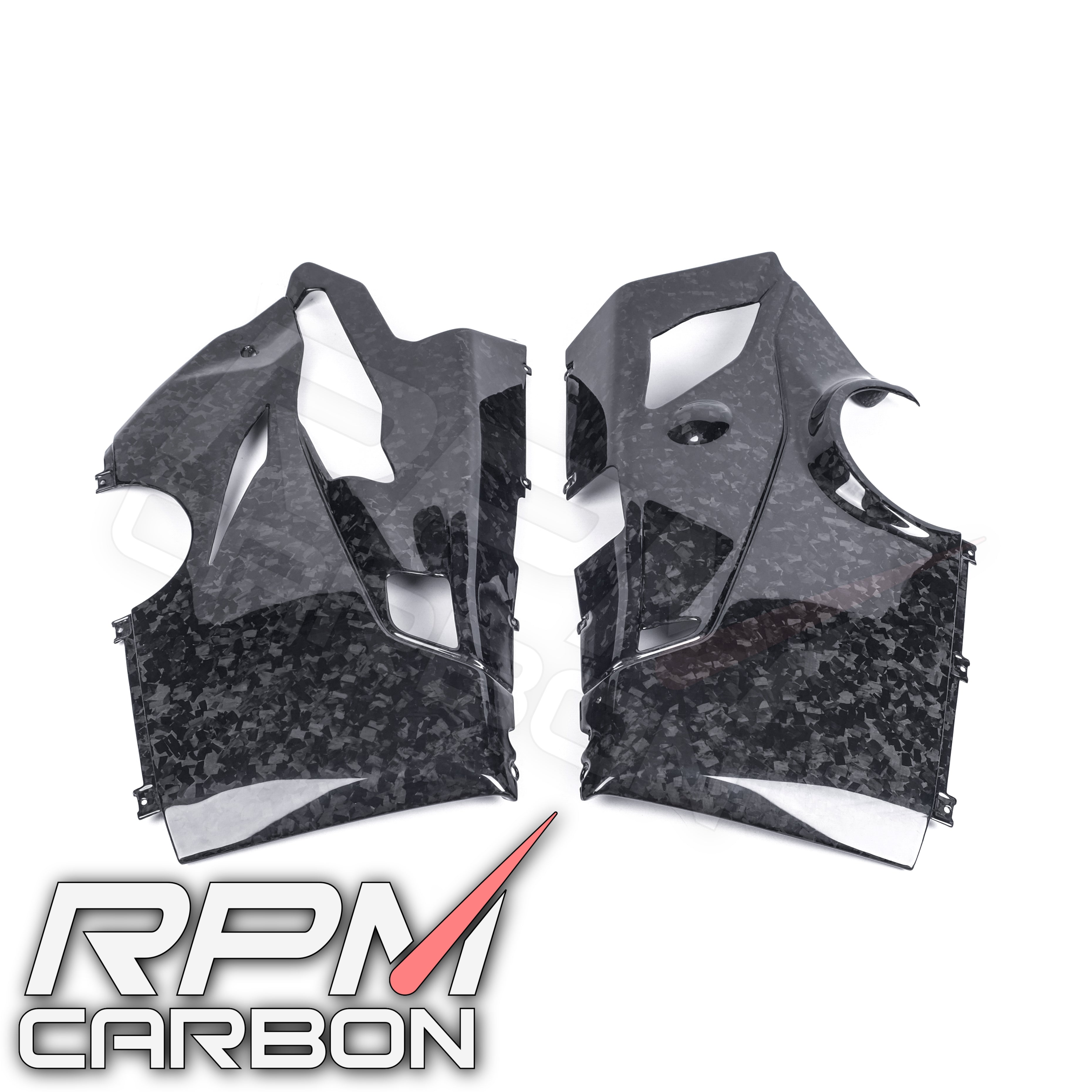 Ducati Panigale V4 Carbon Fiber Lower Side Fairings Belly Pan Akrapovic Version