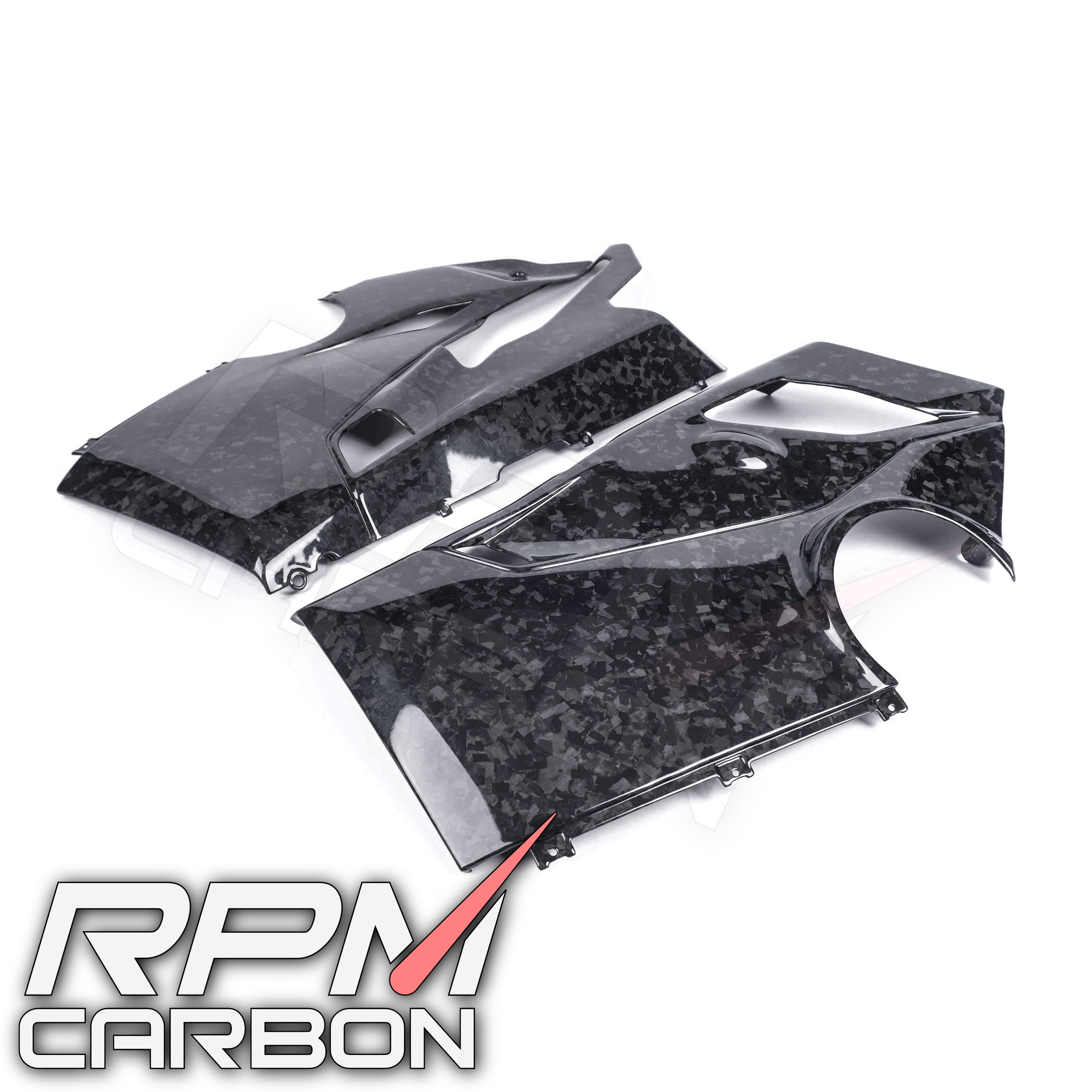 Ducati Panigale V4 Carbon Fiber Lower Side Fairings Belly Pan Akrapovic Version
