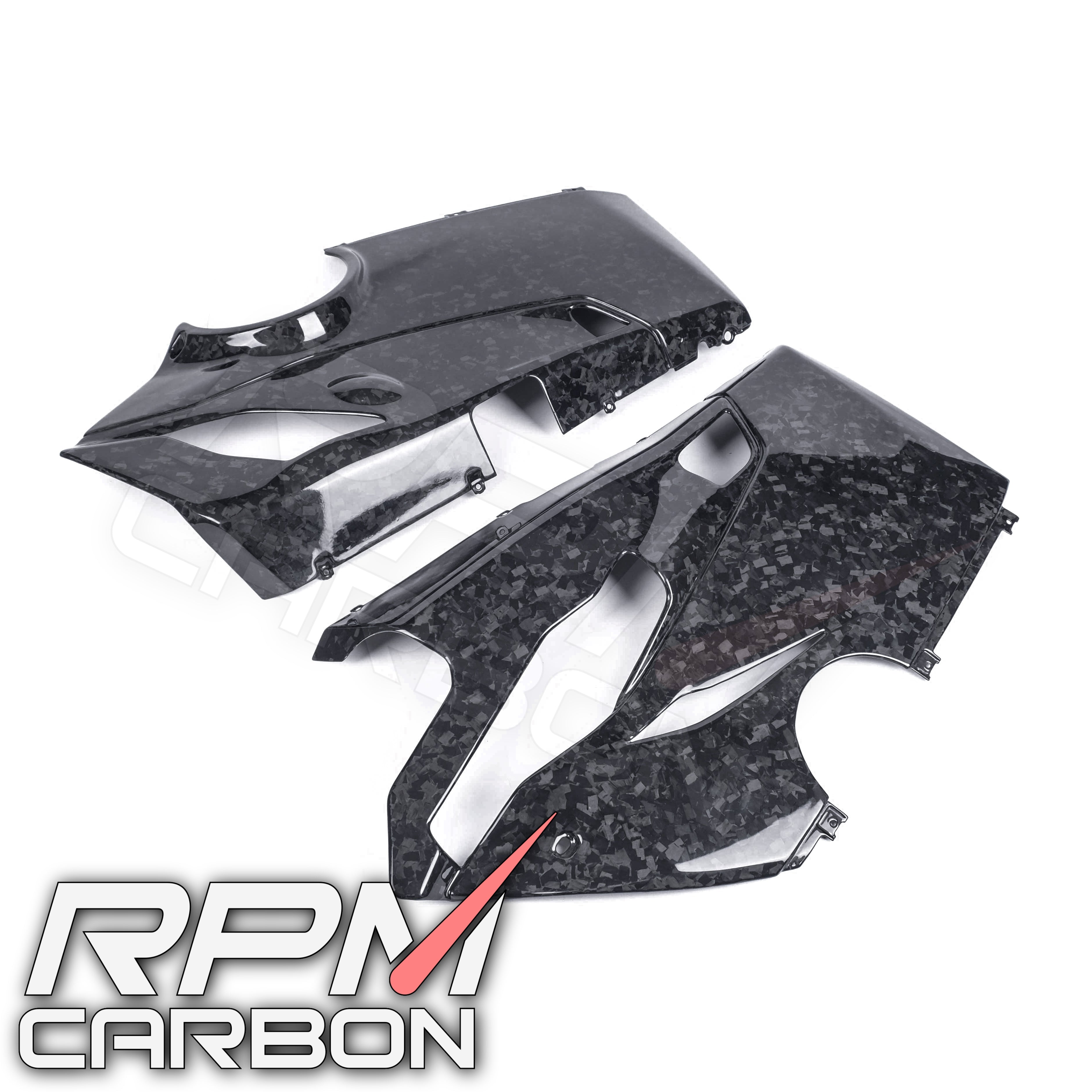 Ducati Panigale V4 Carbon Fiber Lower Side Fairings Belly Pan Akrapovic Version