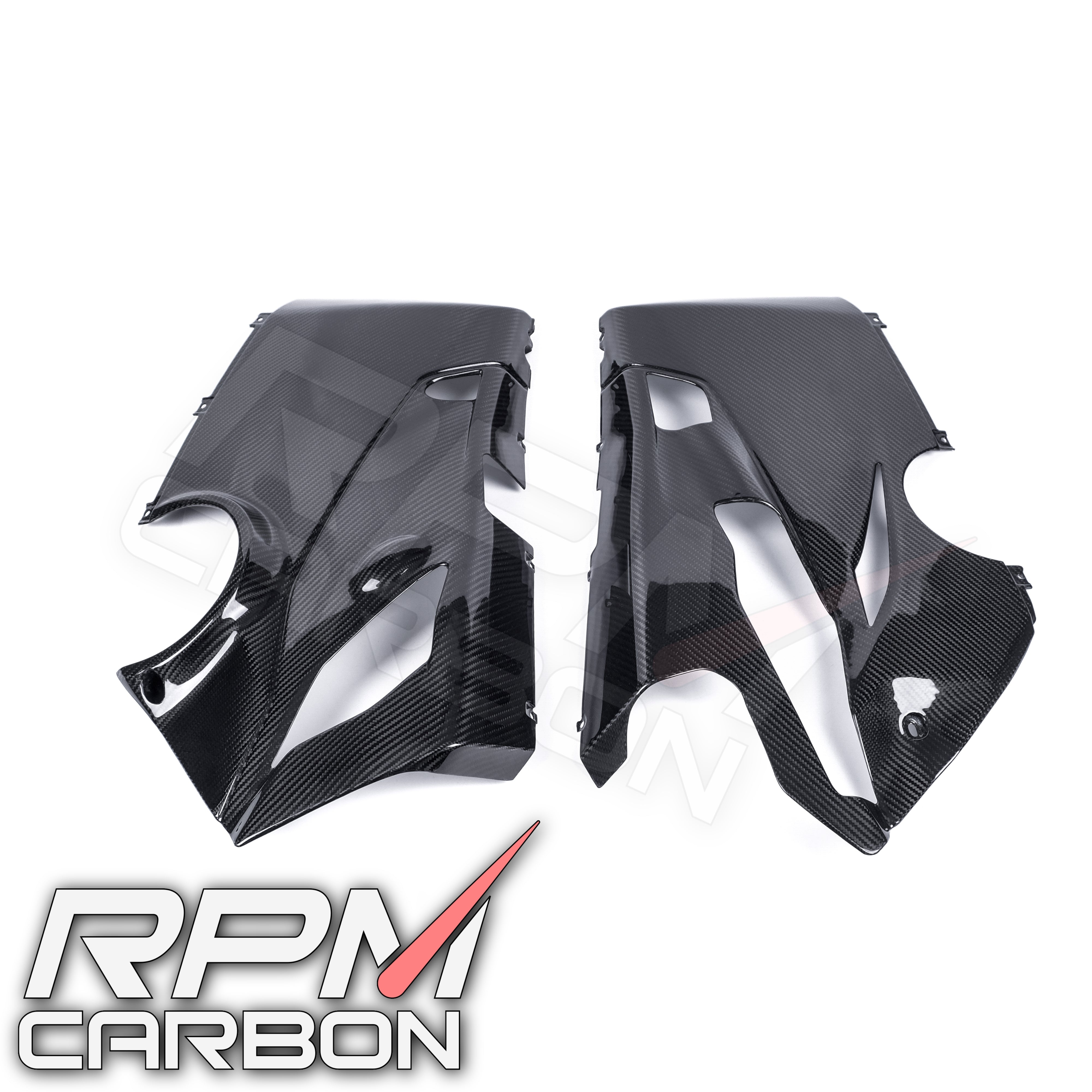 Ducati Panigale V4 Carbon Fiber Lower Side Fairings Belly Pan Akrapovic Version