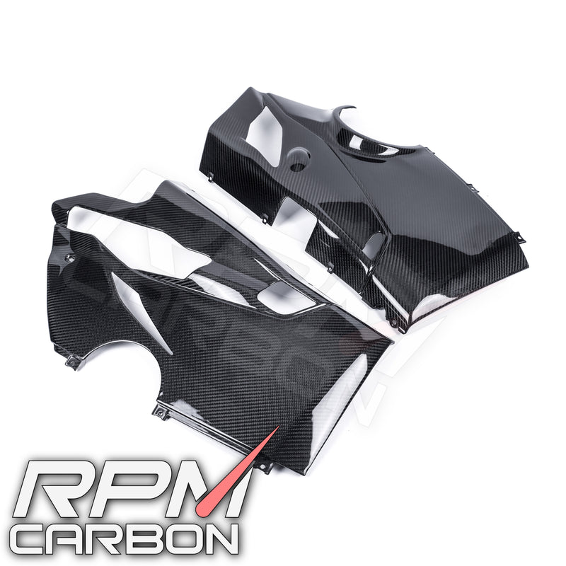 Ducati Panigale V4 Carbon Fiber Lower Side Fairings Belly Pan Akrapovic Version