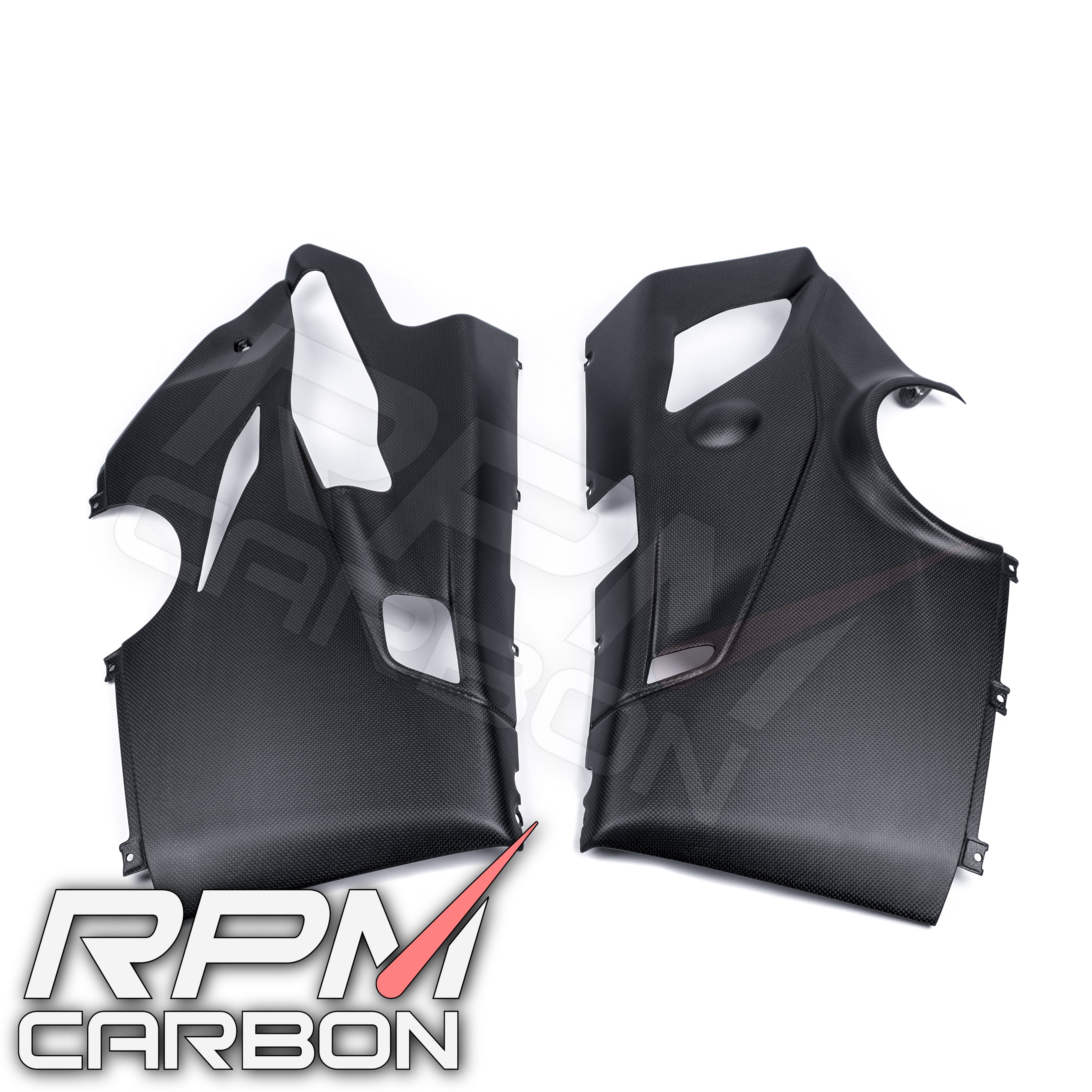 Ducati Panigale V4 Carbon Fiber Lower Side Fairings Belly Pan Akrapovic Version